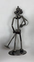 Silver Nuts And Bolts Singer With Microphone Metal Figurine