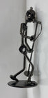 Silver Nuts And Bolts Singer With Microphone Metal Figurine