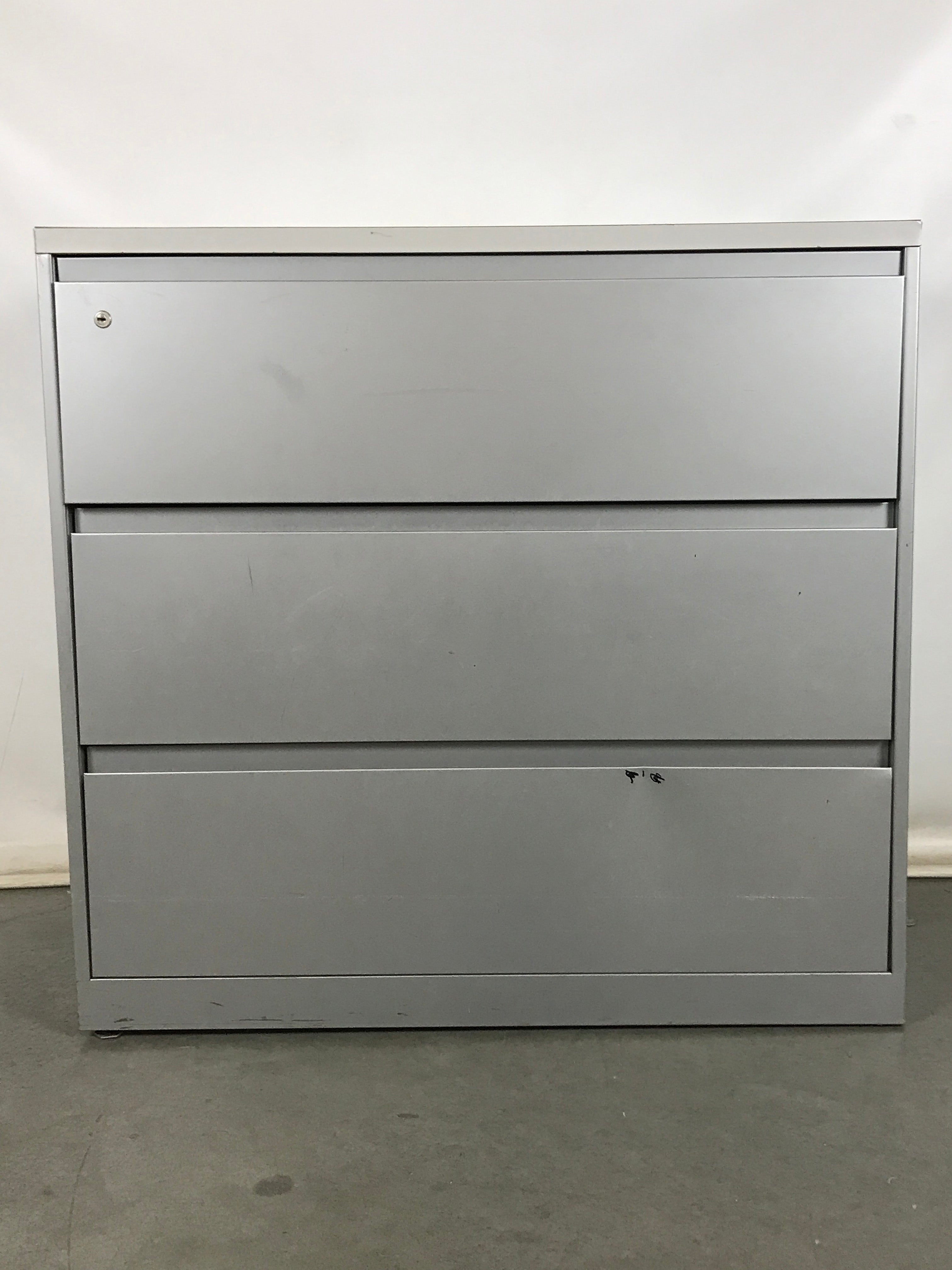 Steelcase Gray 3 Drawer Lateral File Cabinet