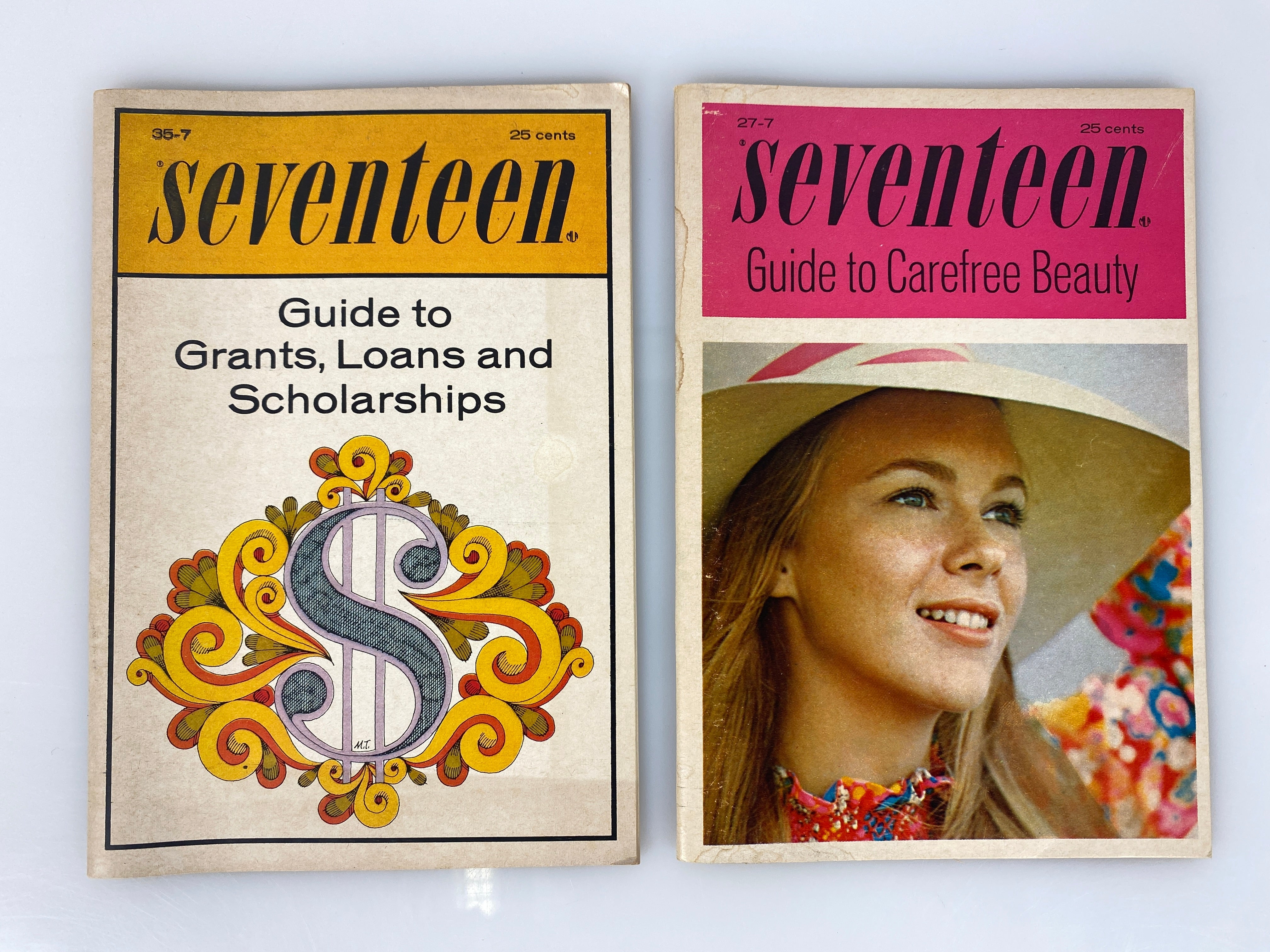 Lot of 2 Seventeen Guides Beauty and Grants Loans Scholarships 1969-1970