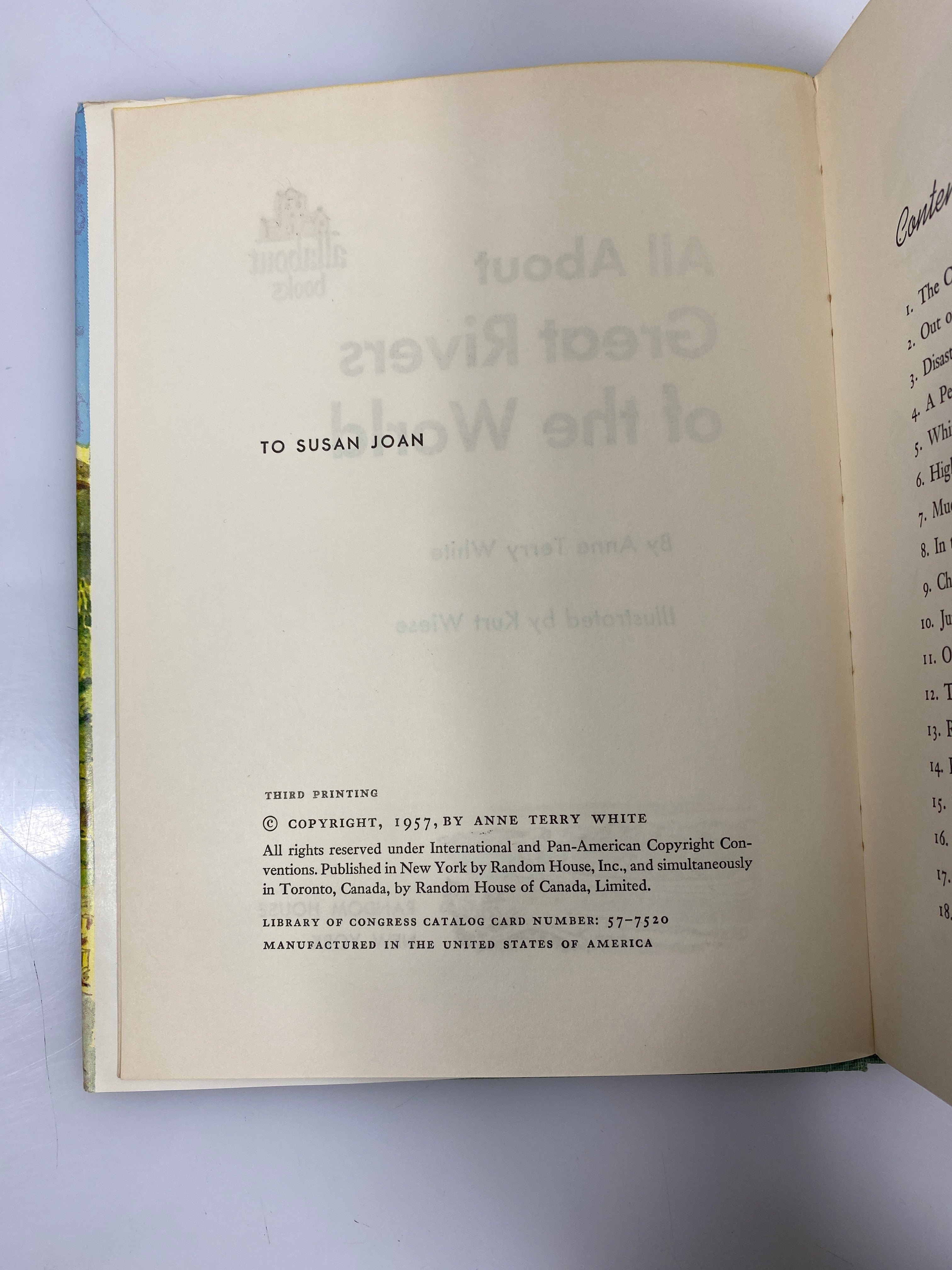 All About Great Rivers of the World Anne Terry White Random House 1957 HCDJ