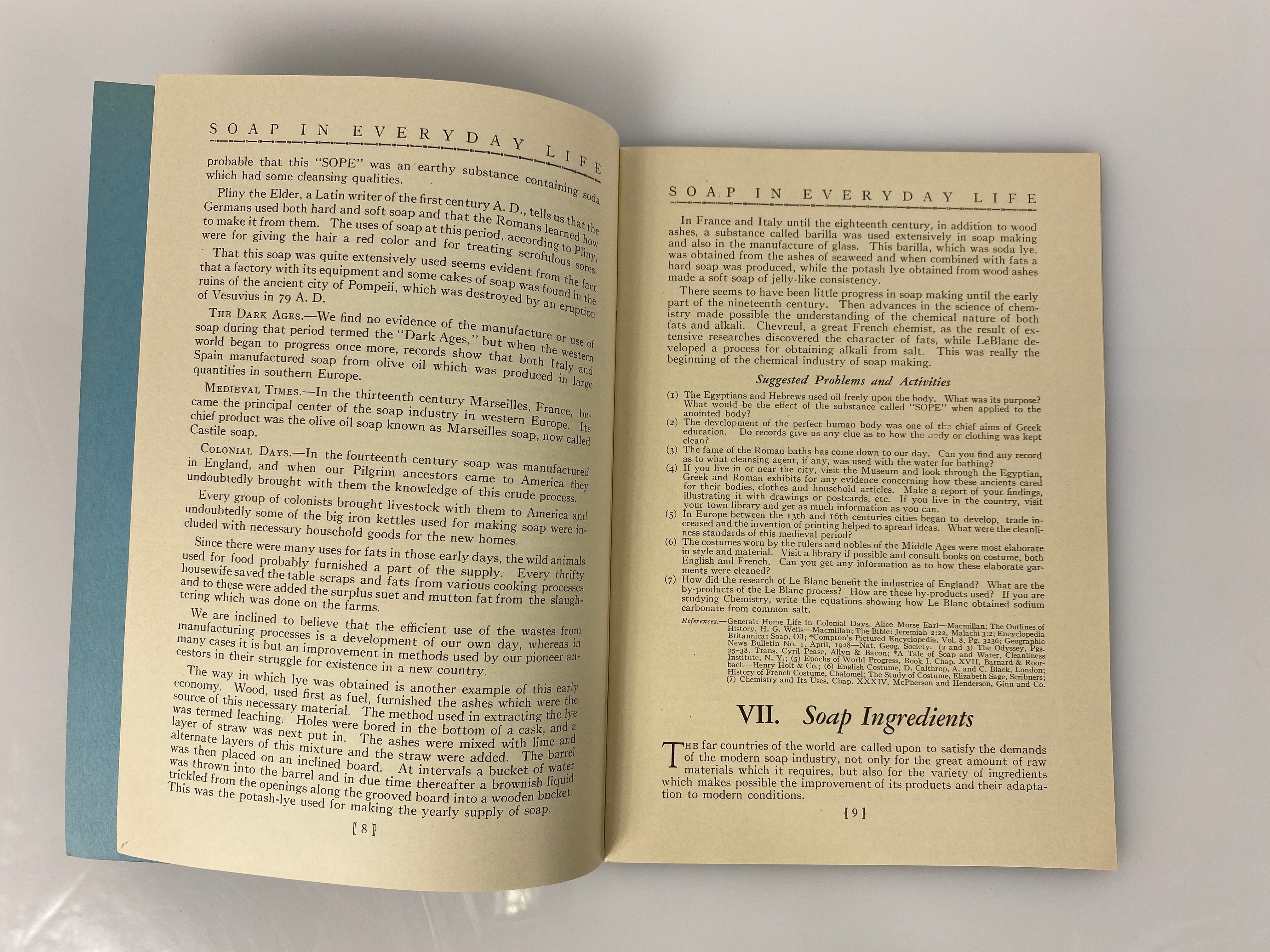 Soap in Everyday Life Promotional Informational Booklet vintage Palmolive 1929