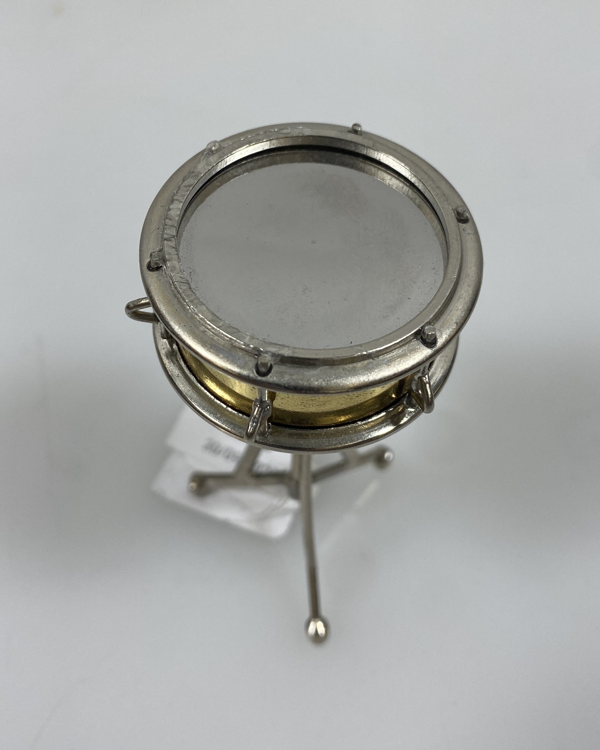Miniature Silver and Gold Snare Drum Magnet