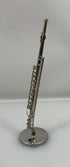 Miniature Silver Flute With Case And Stand