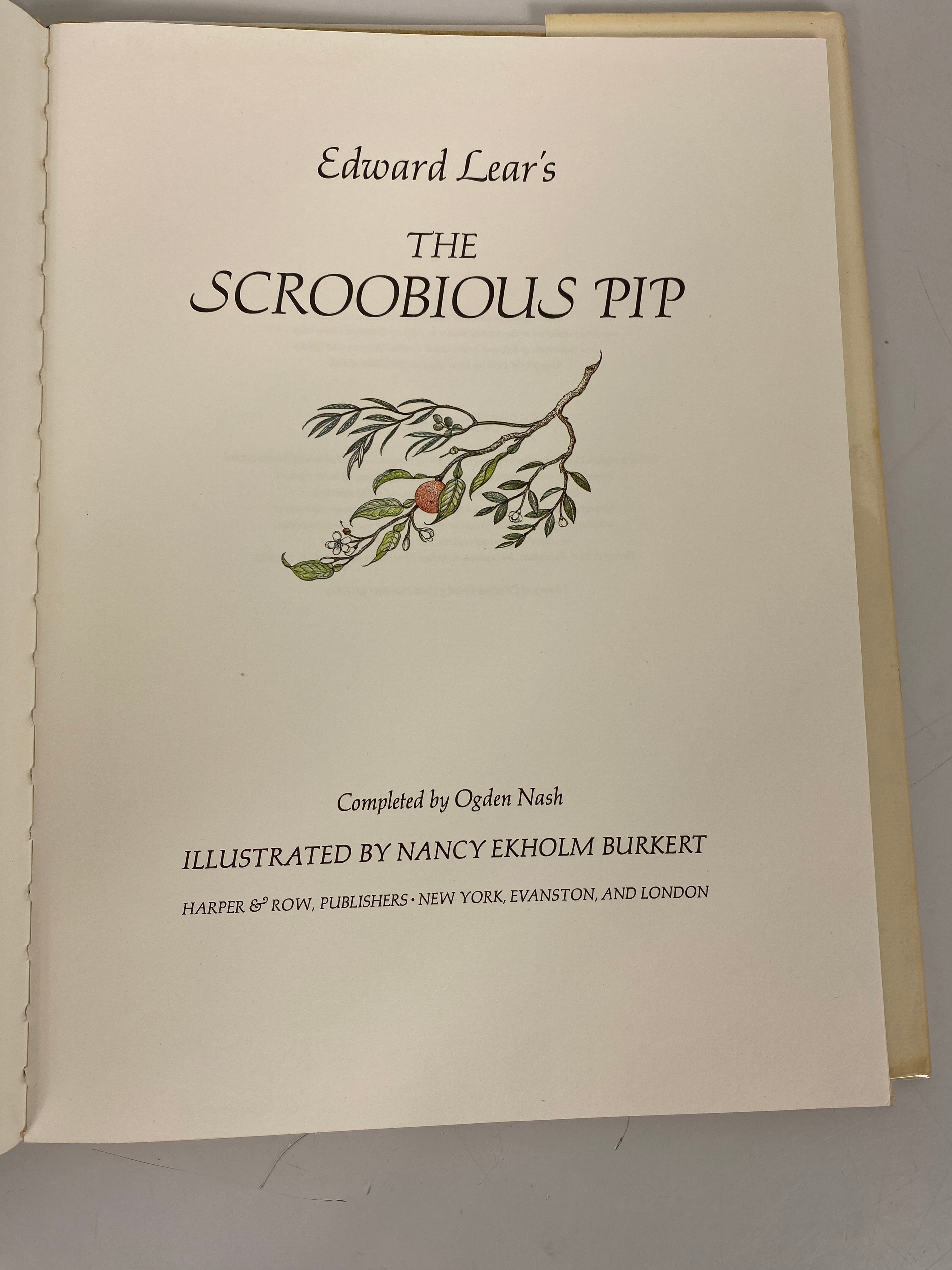 The Scroobious Pip by Edward Lear Completed by Ogden Nash 1953-68 HC Rare DJ