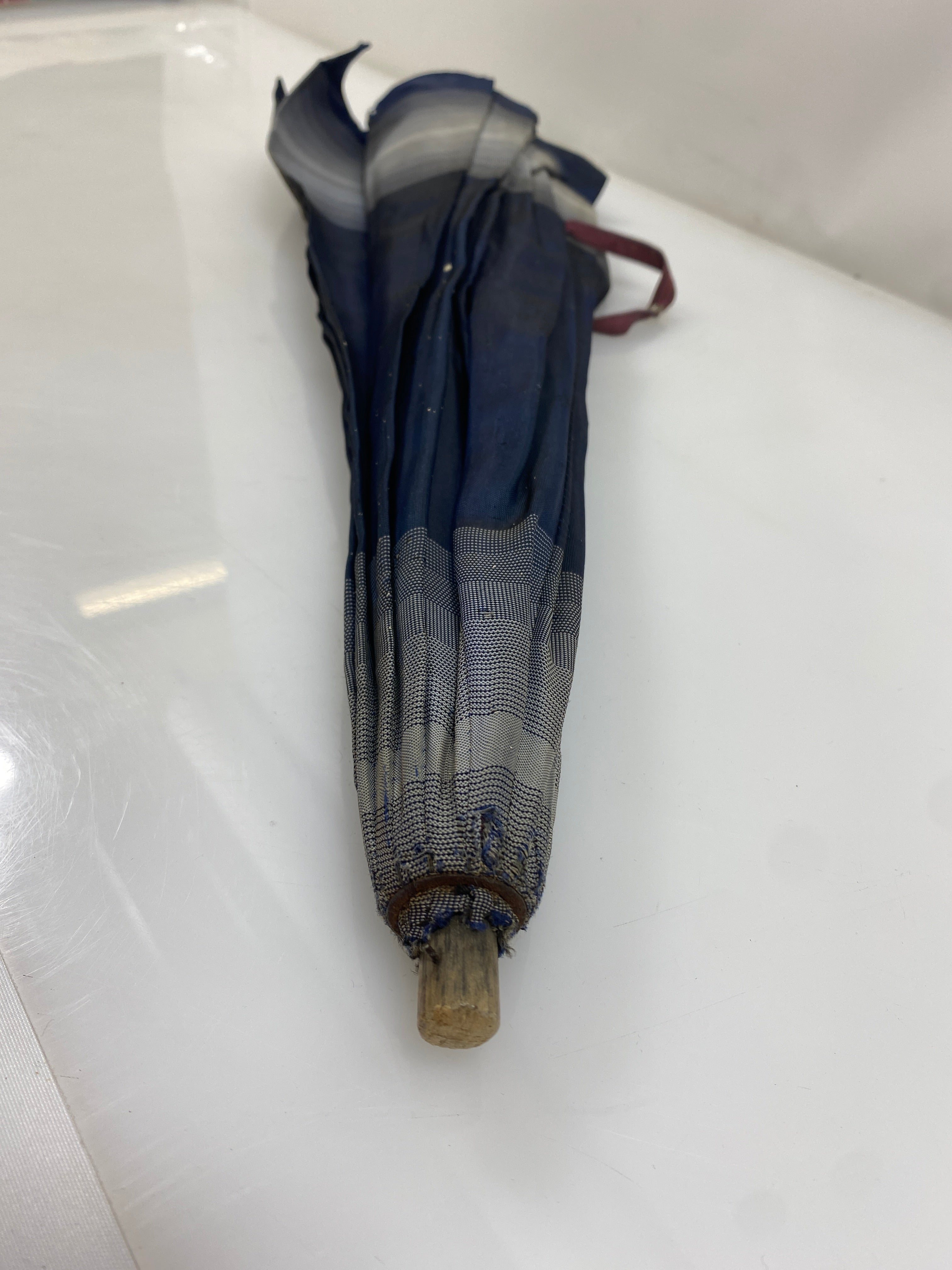 Vintage Blue and Grey Umbrella