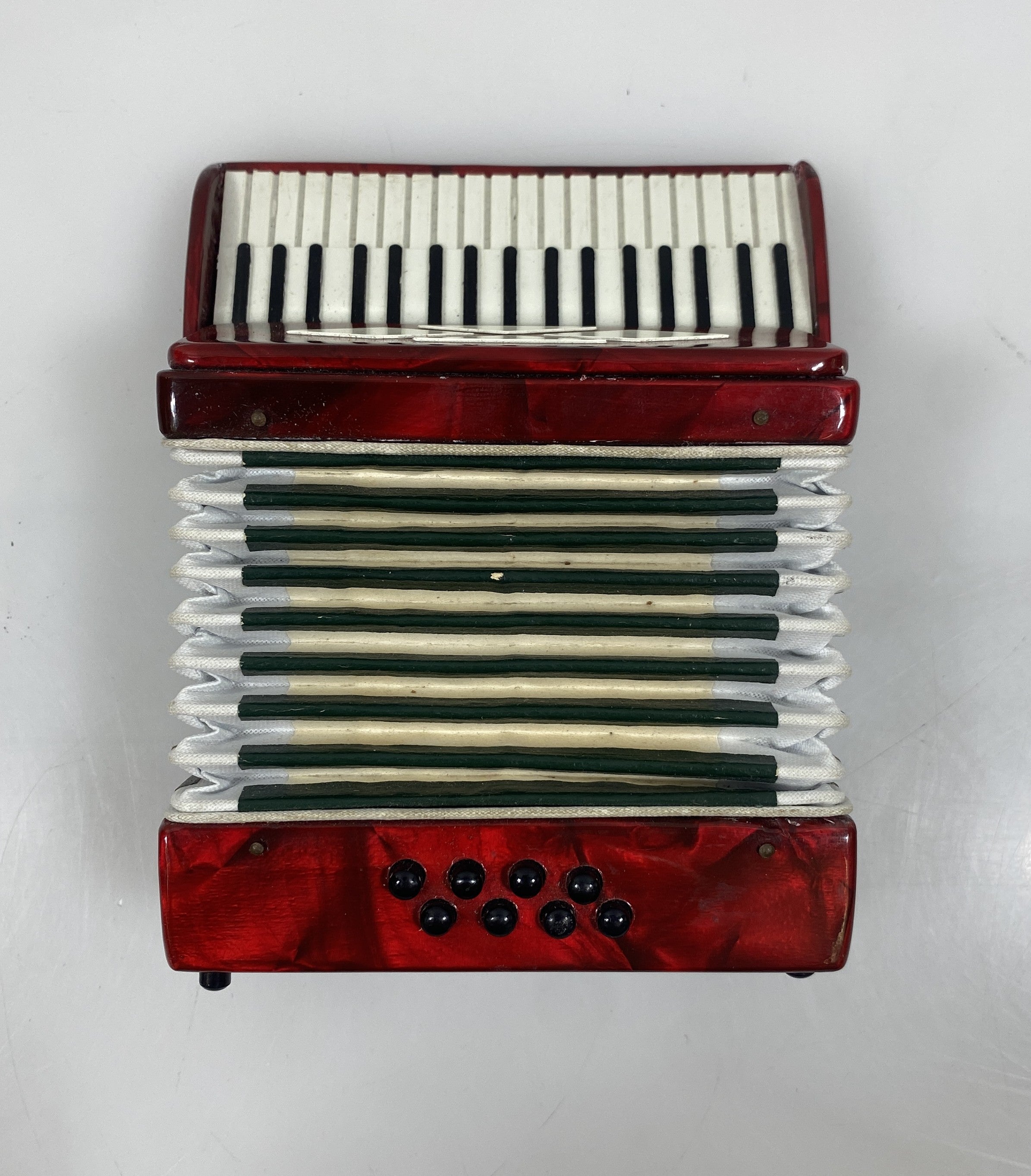 Miniature Red and White Accordion