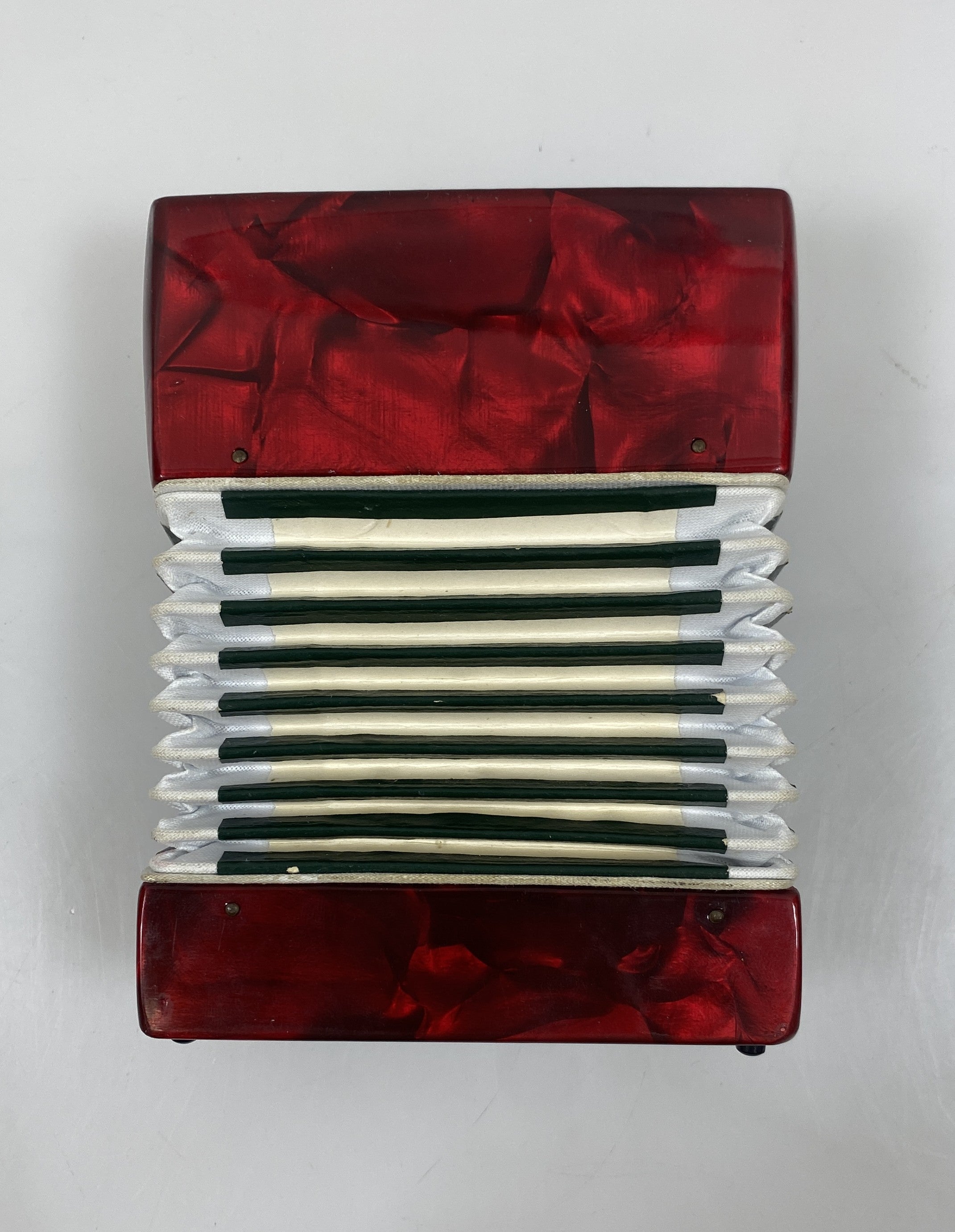 Miniature Red and White Accordion