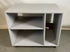 Grey Painted Wood Wheeled Organizer