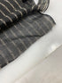 Vintage Fabric Bolt Black with White Patterned Stripes ~5-6 Yards
