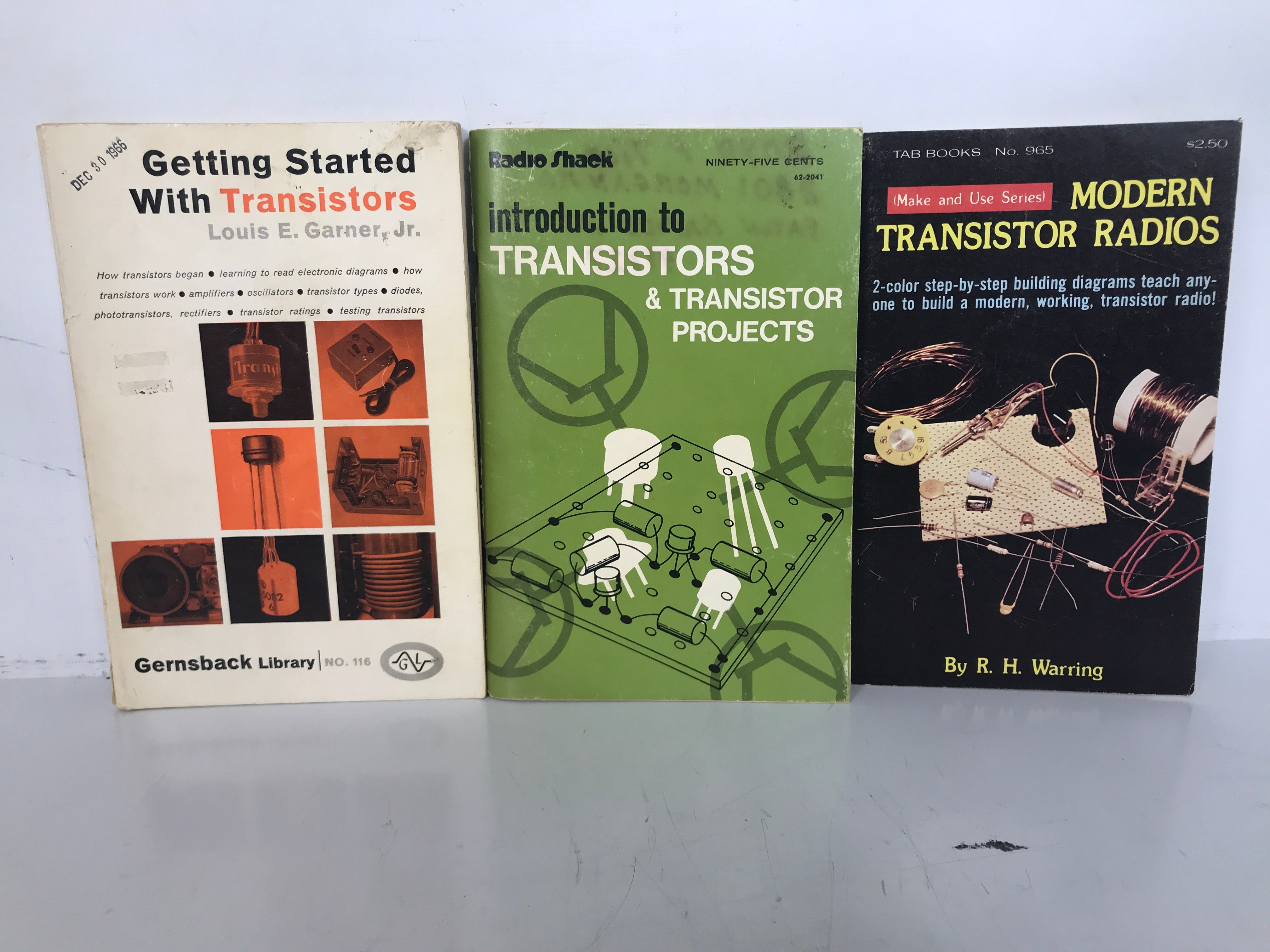 Lot of 3 Vintage Transistor Radio & Project SC Books 1965-1978