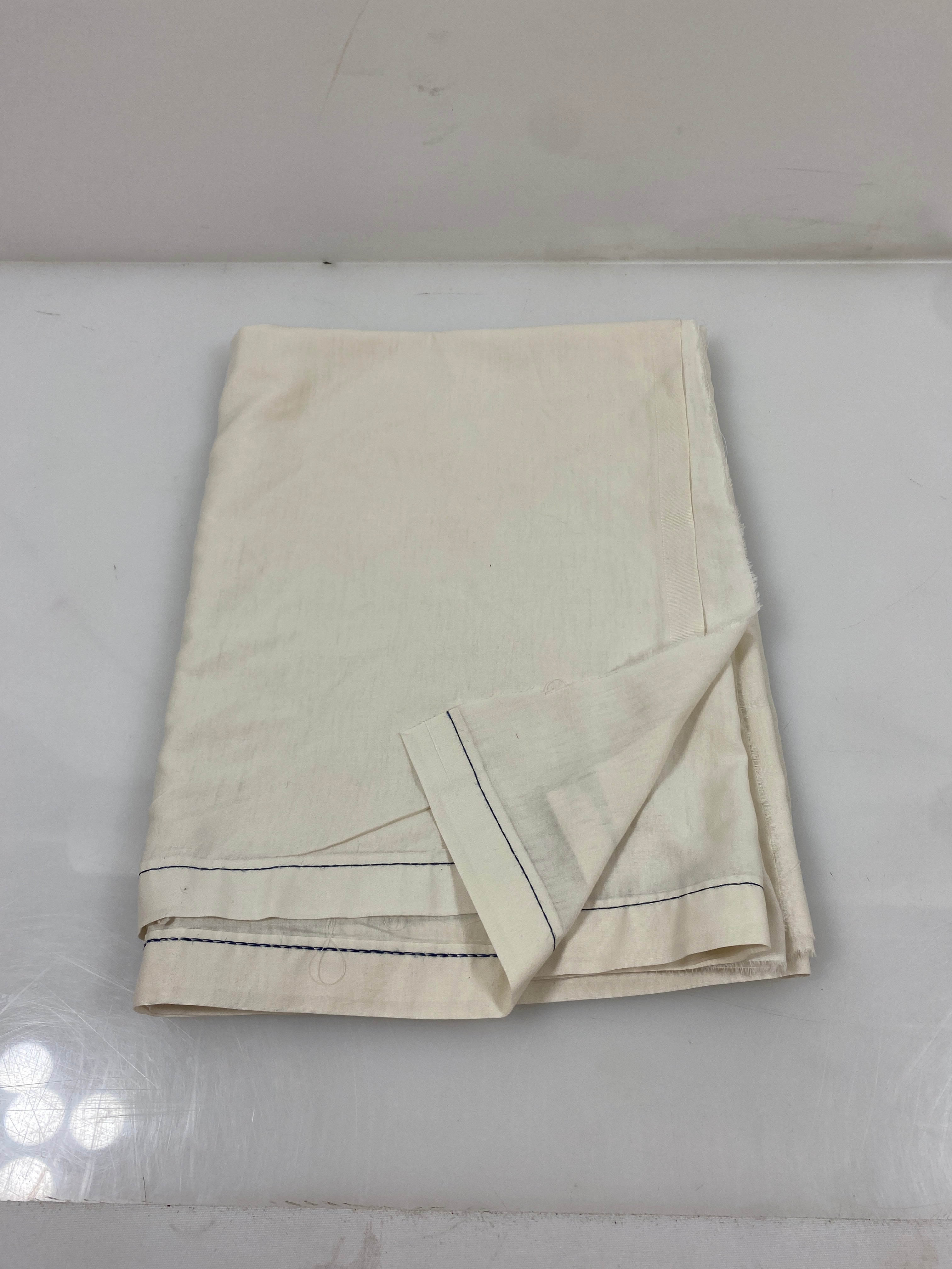 Vintage White Linen Fabric Random Cuts