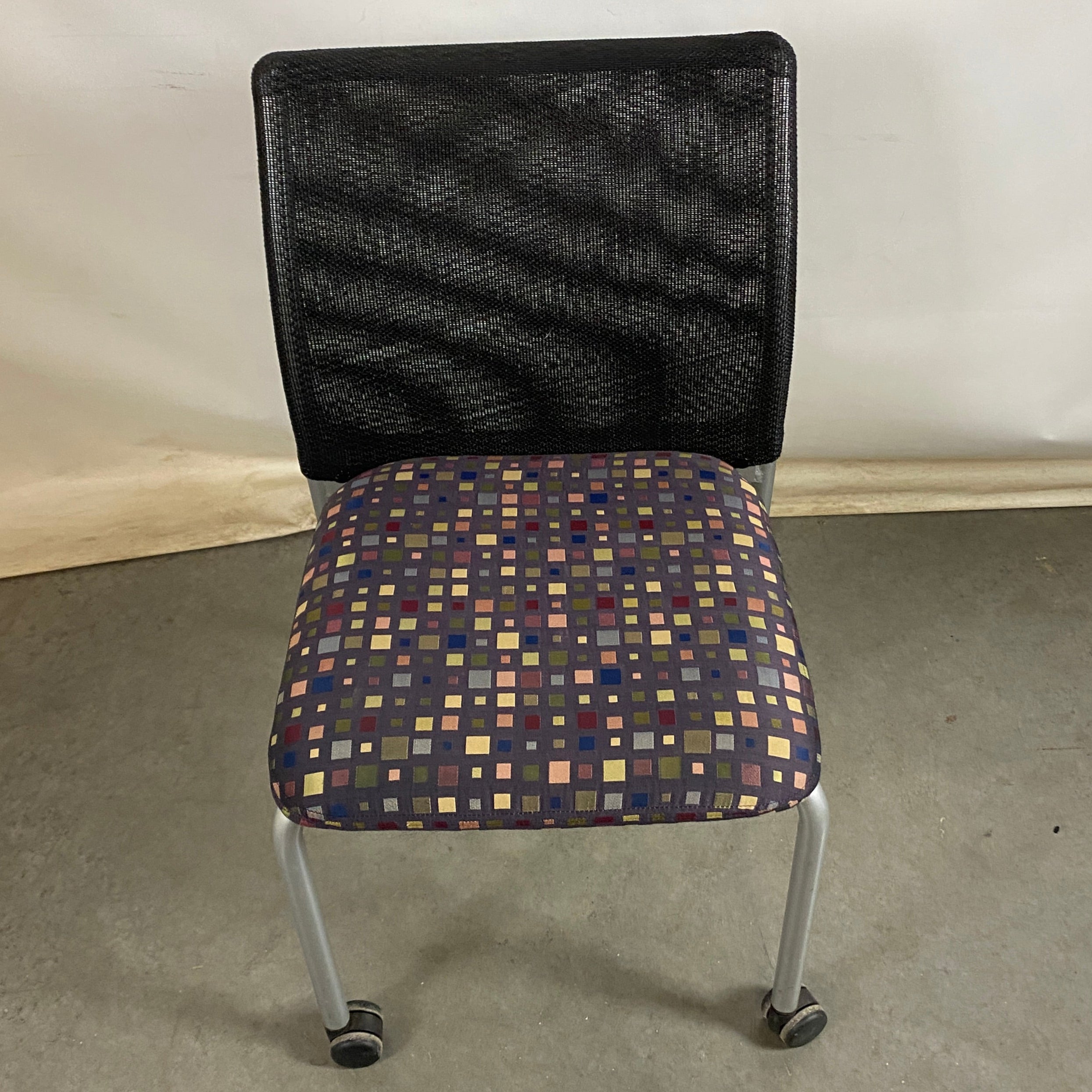 Steelcase #TS30529SR Purple Patterned Chair