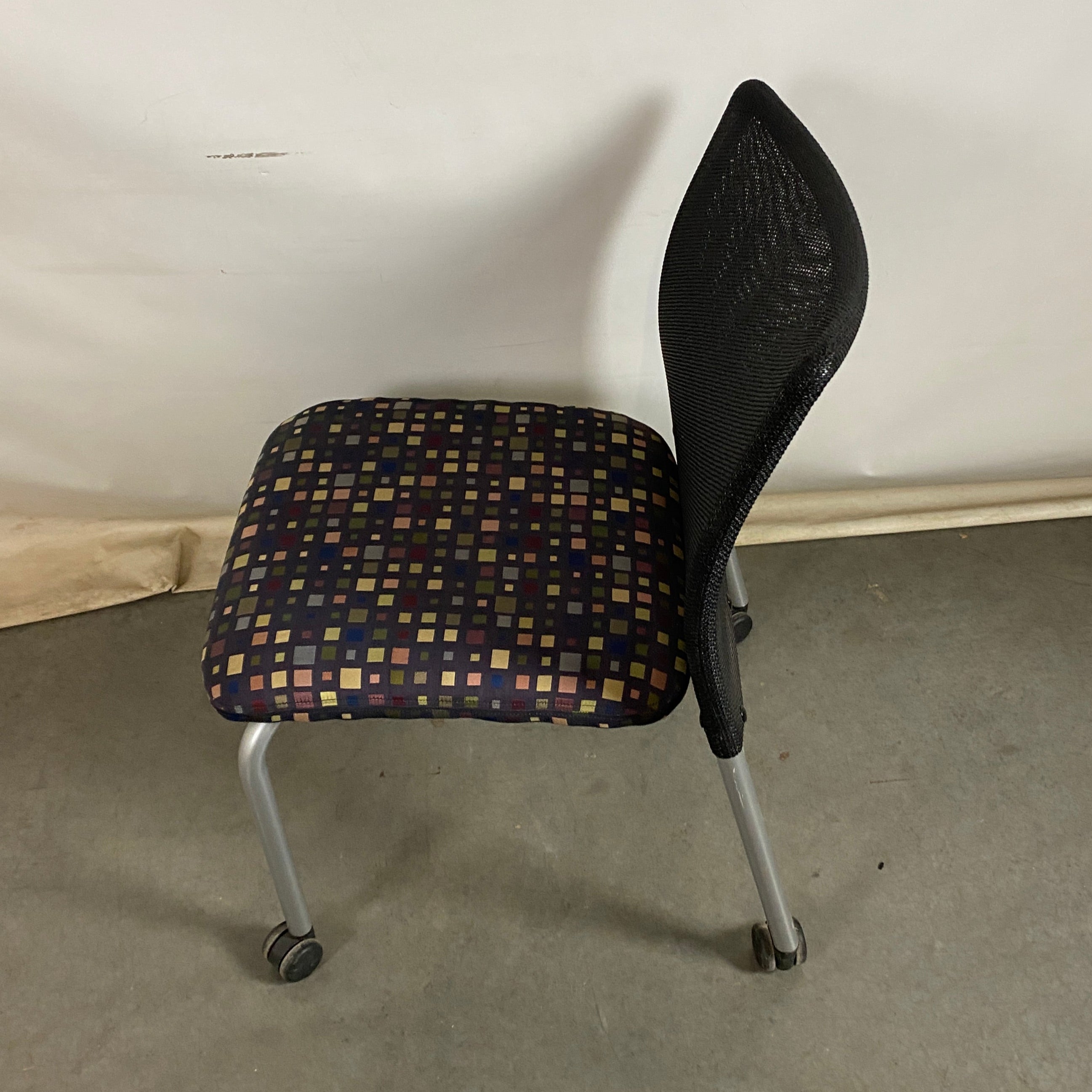 Steelcase #TS30529SR Purple Patterned Chair