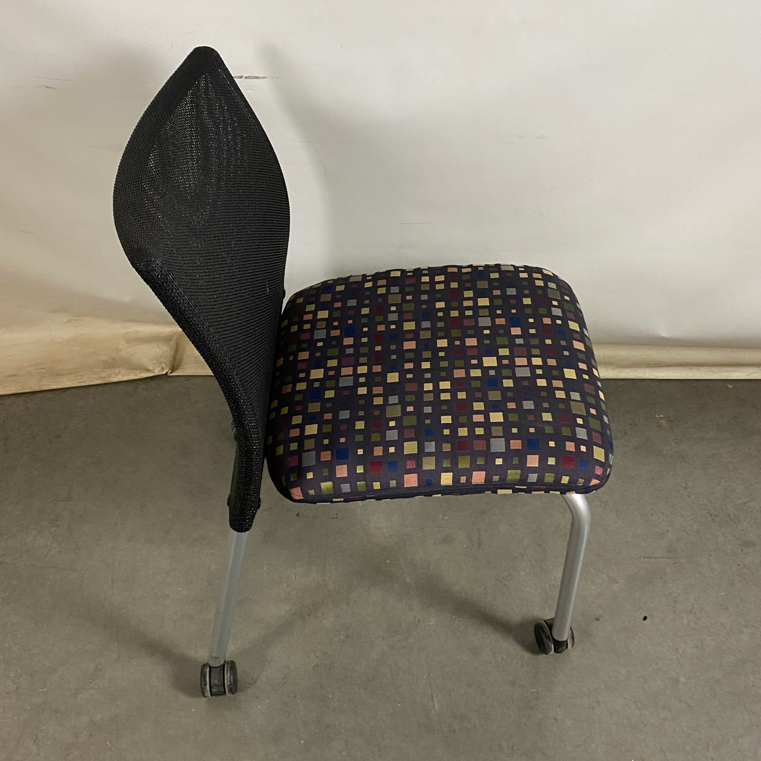Steelcase #TS30529SR Purple Patterned Chair