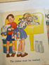 4 Vintage Linenette Books 1940 Helping Mother/In the Park/Country/At School