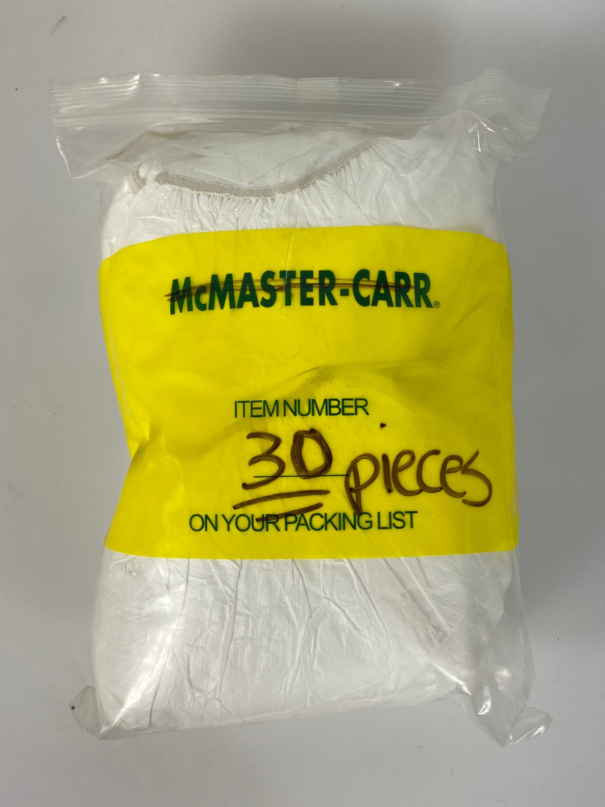3M/McMaster-Carr #845659 White Disposable Hats 180 Pack