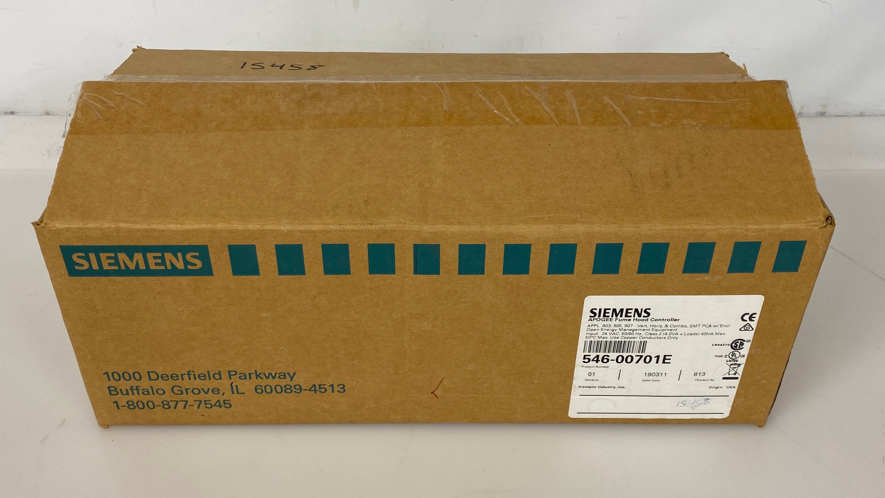 Siemens #546-00701E Fume Hood Controller Kit