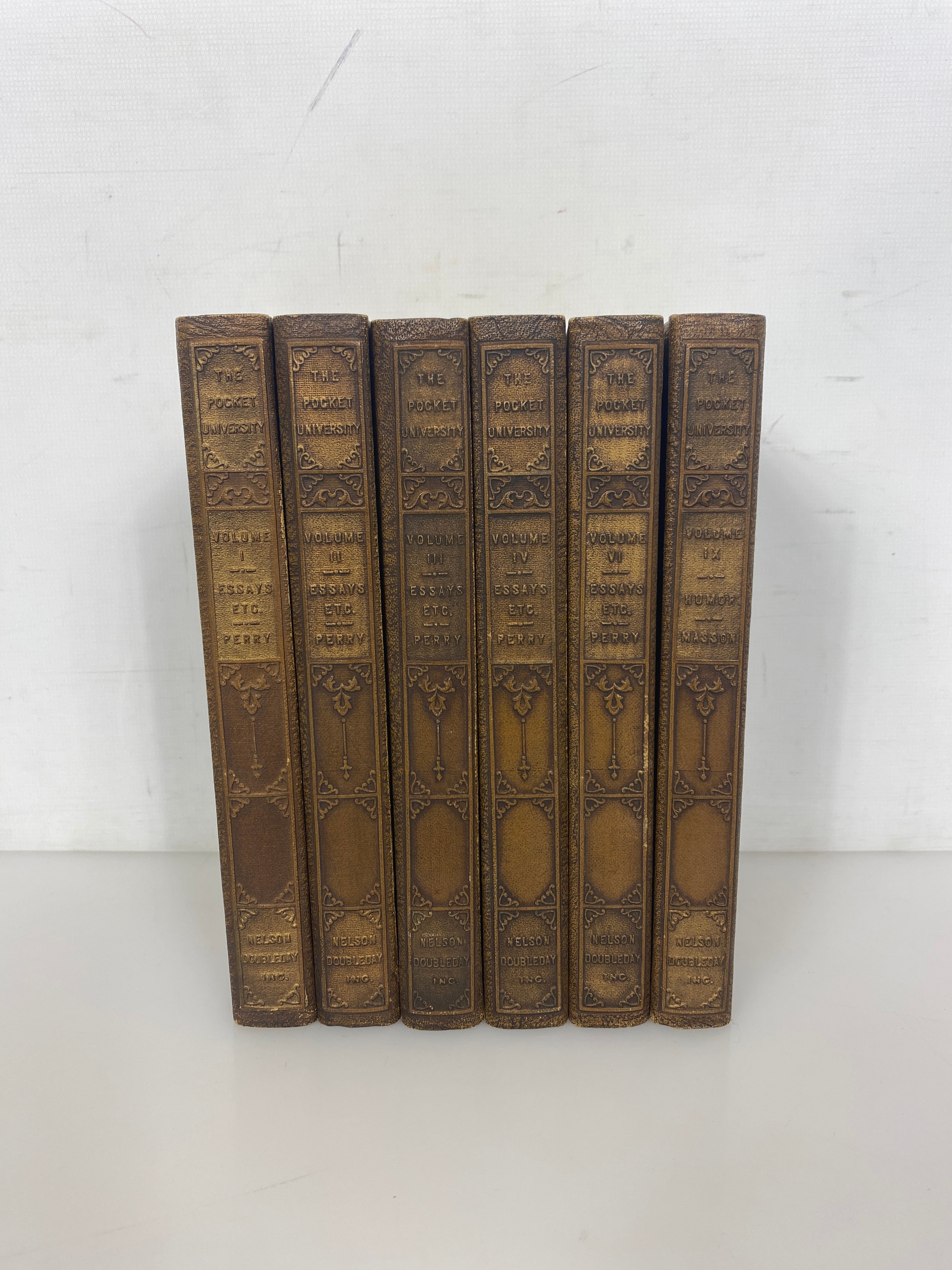 6 Volumes The Pocket University 1-4, 6, 9 1927 Vintage HC