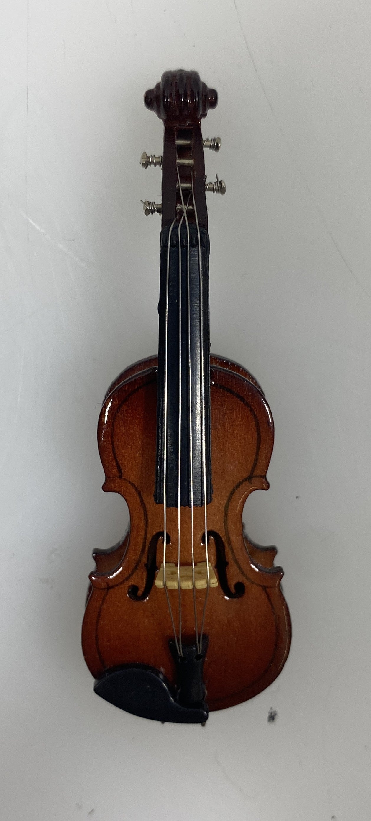 Miniature Wooden Violin With Case