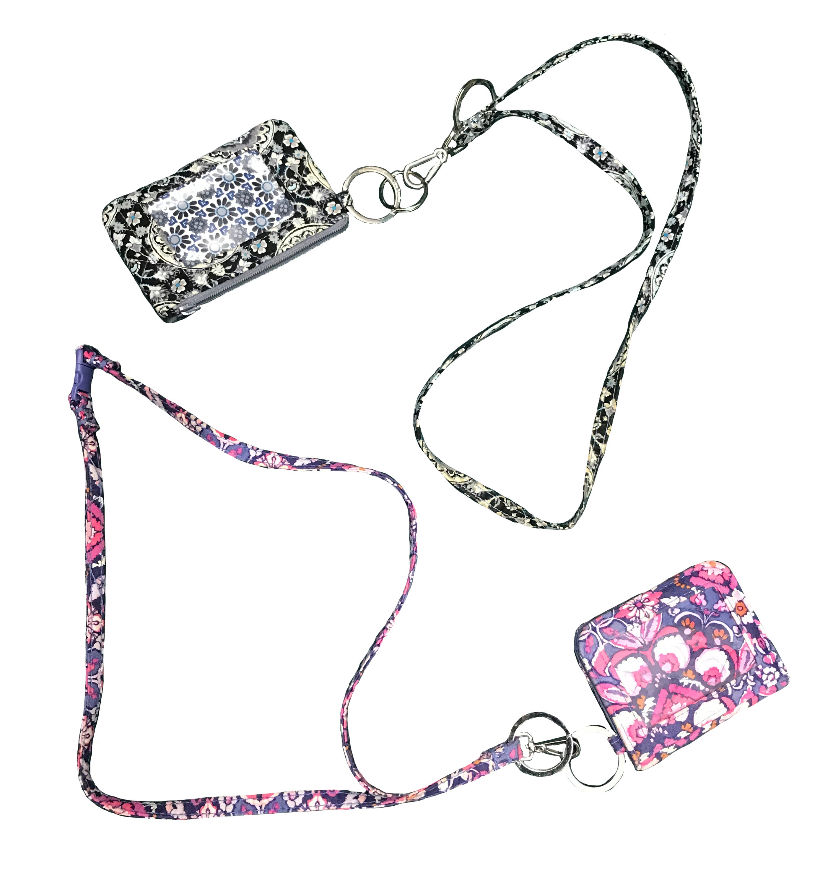 Vera Bradley Floral Wallet & Lanyard Bundle