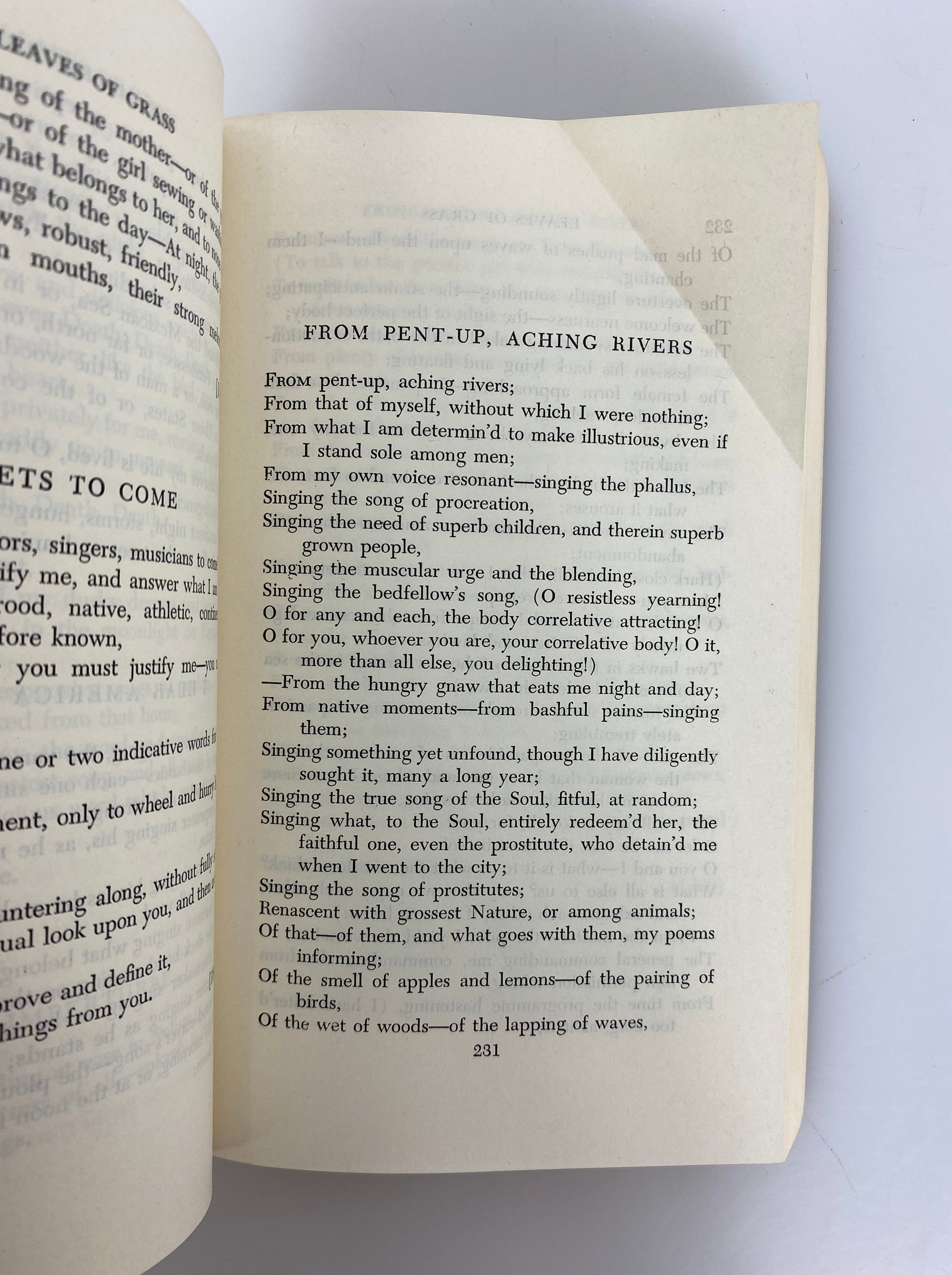 The Portable Walt Whitman by Van Doren 1966 11th Printing Vintage SC