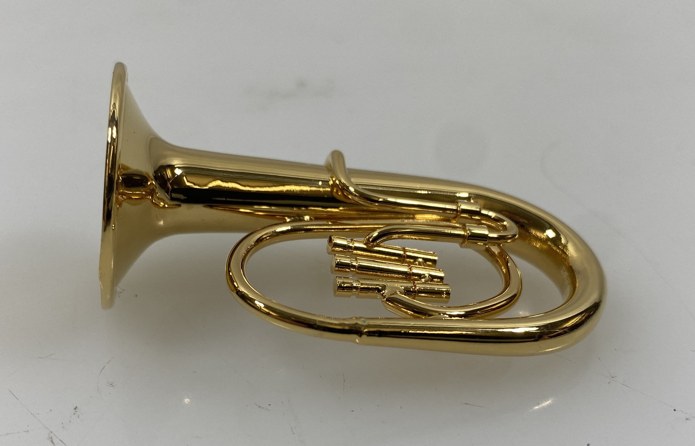Miniature Gold Brass Tuba With Case