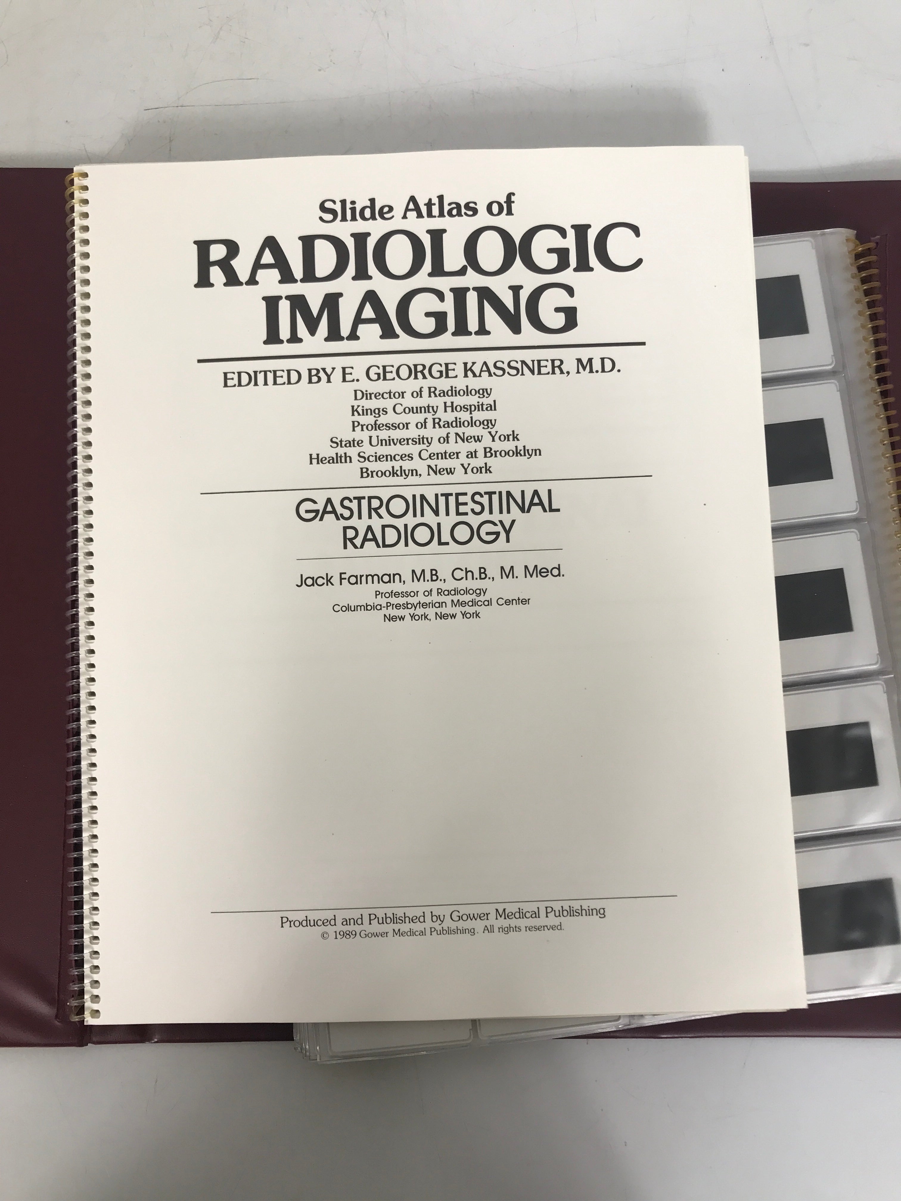 Slide Atlas of Radiological Imaging Gastrointestinal Radiology 1989 by Farman