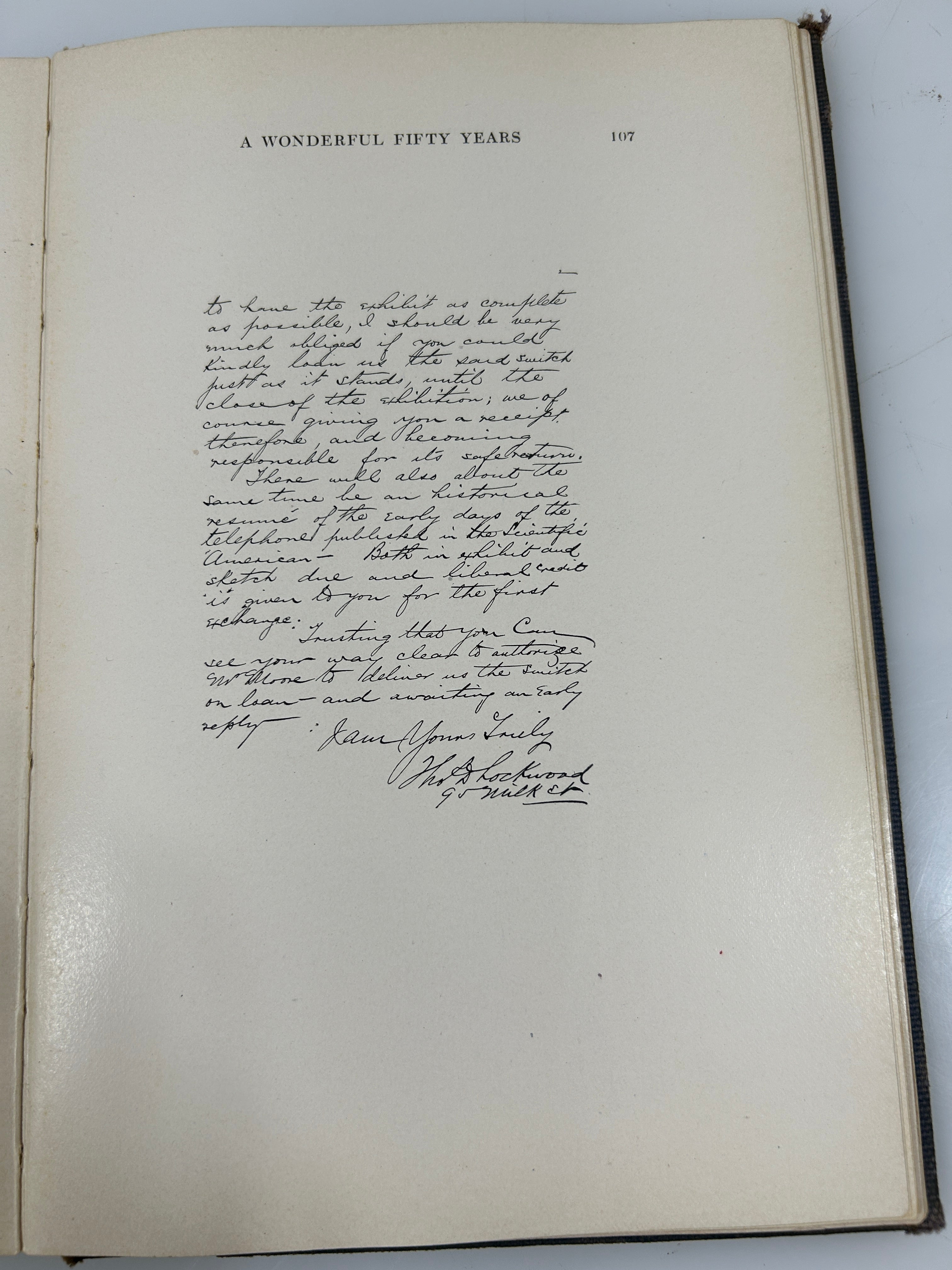 A Wonderful Fifty Years by E.T. Holmes Privately Published 1917 *signed* HC