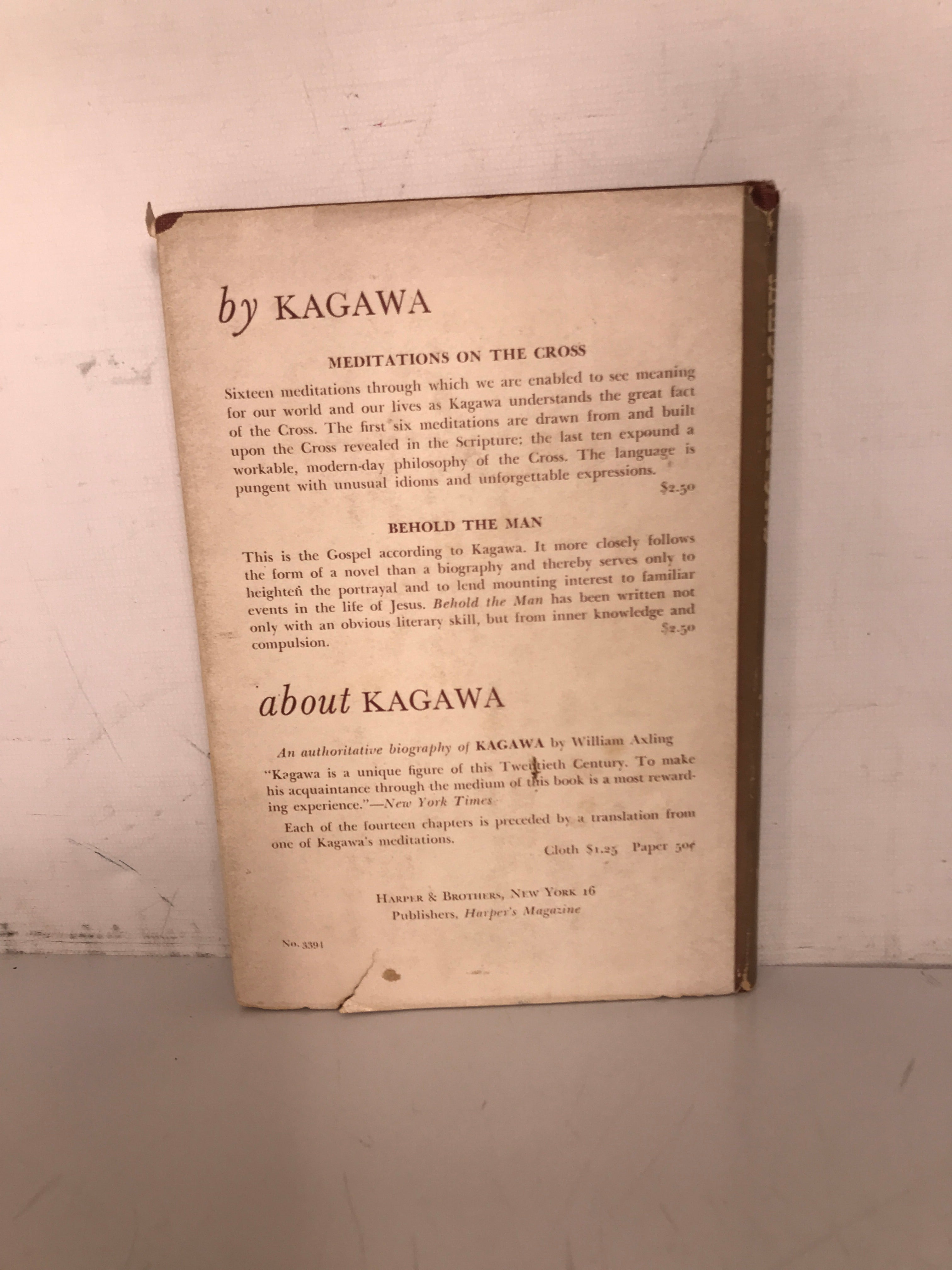 A New Book of Meditations Kagawa 1950 1st Edition HC DJ