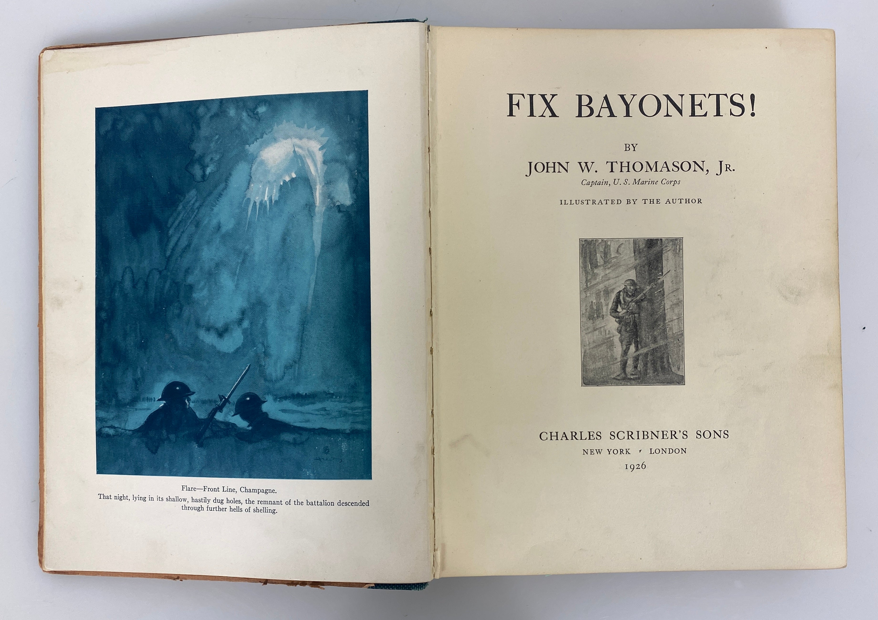 Fix Bayonets! John Thomason Jr. 1926 Inscribed by Author Ex-Library HC