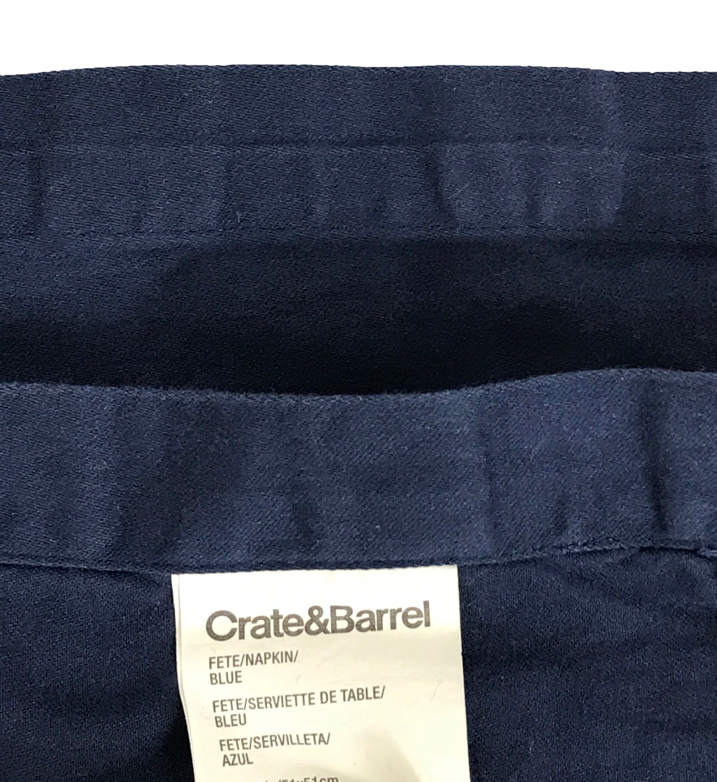 Crate & Barrel Navy Blue Napkin Set