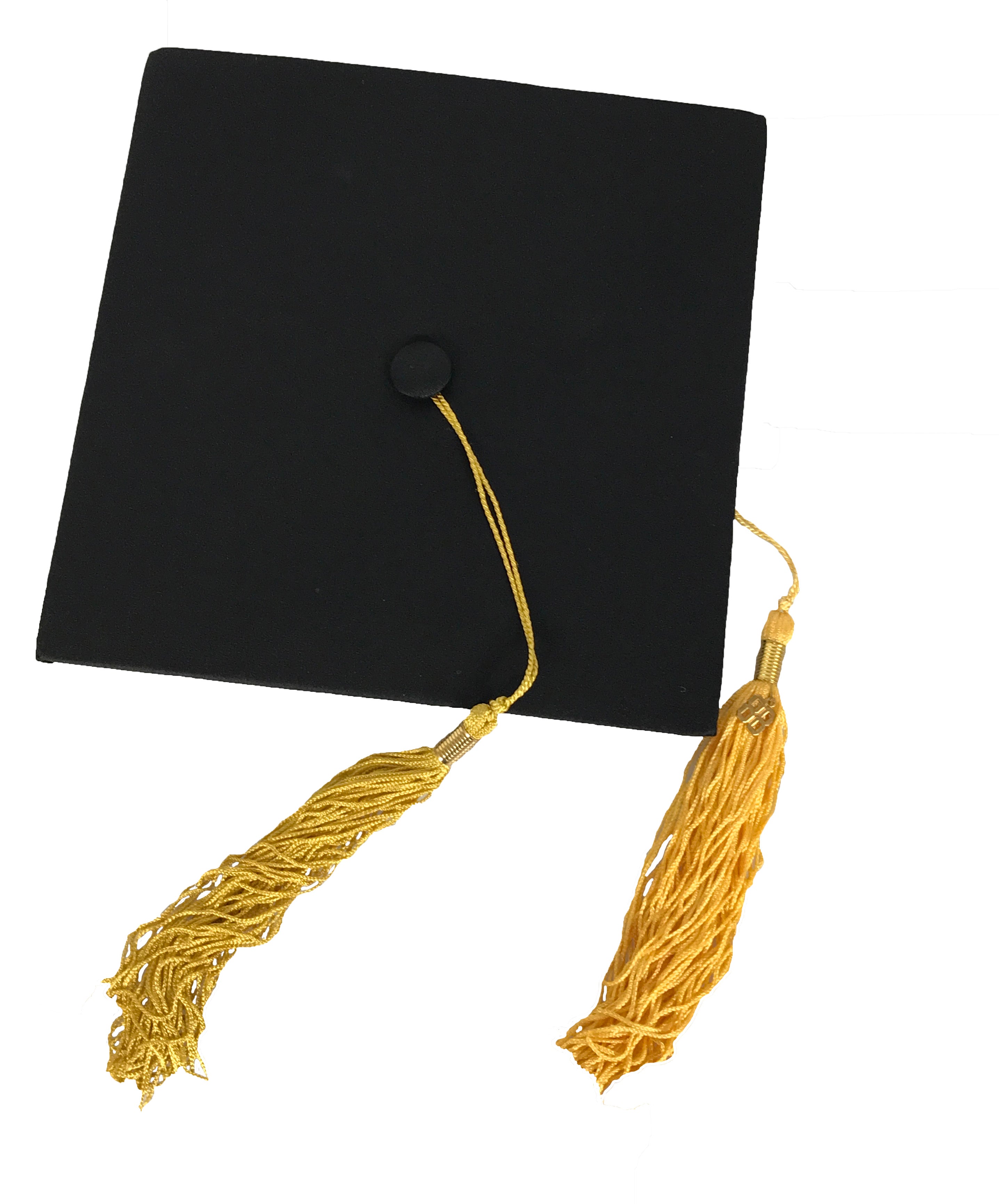 Black Unisex Graduation Cap With Tassel One Size