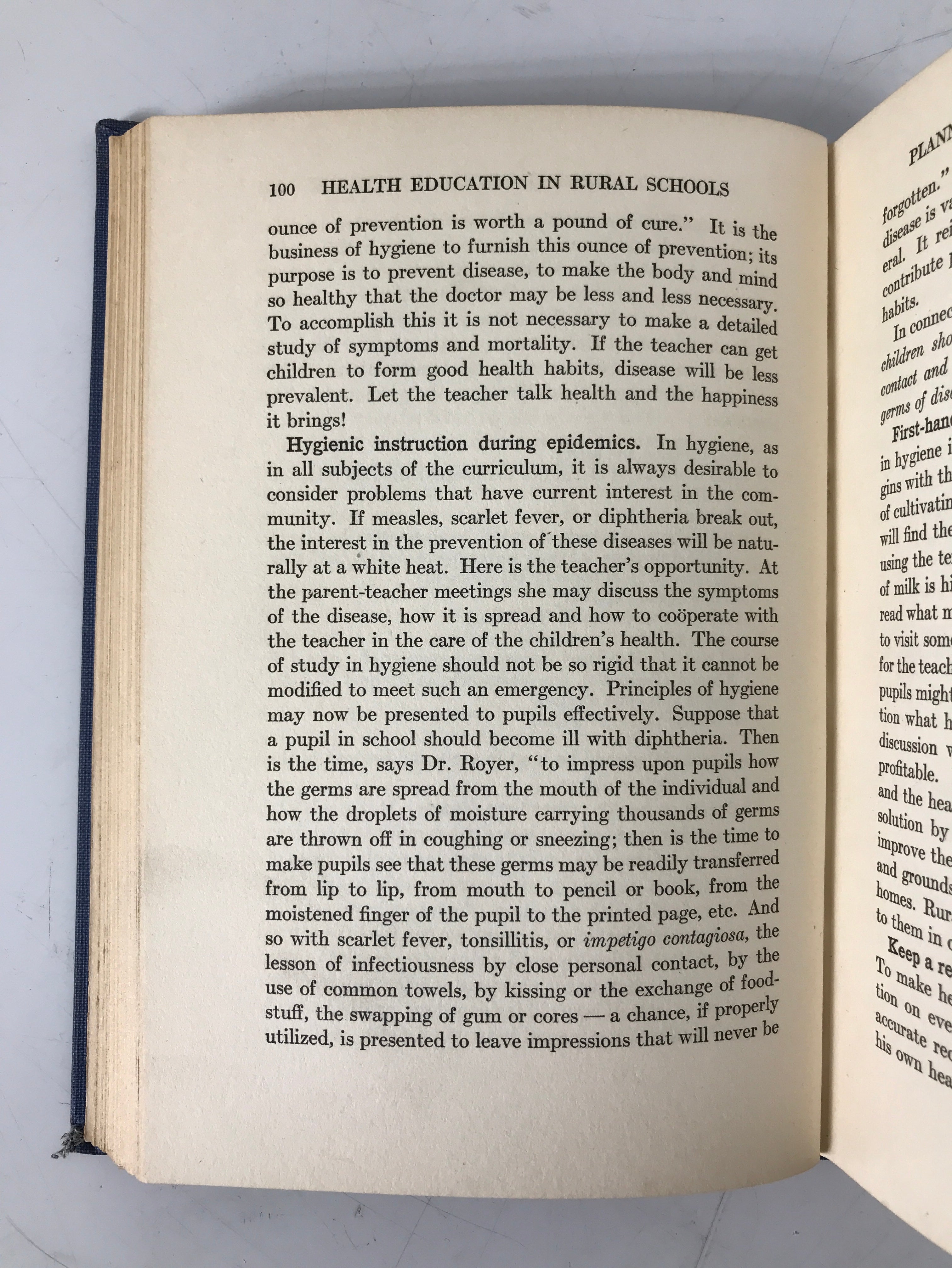 Health Education in Rural Schools by Andress 1919 Antique HC