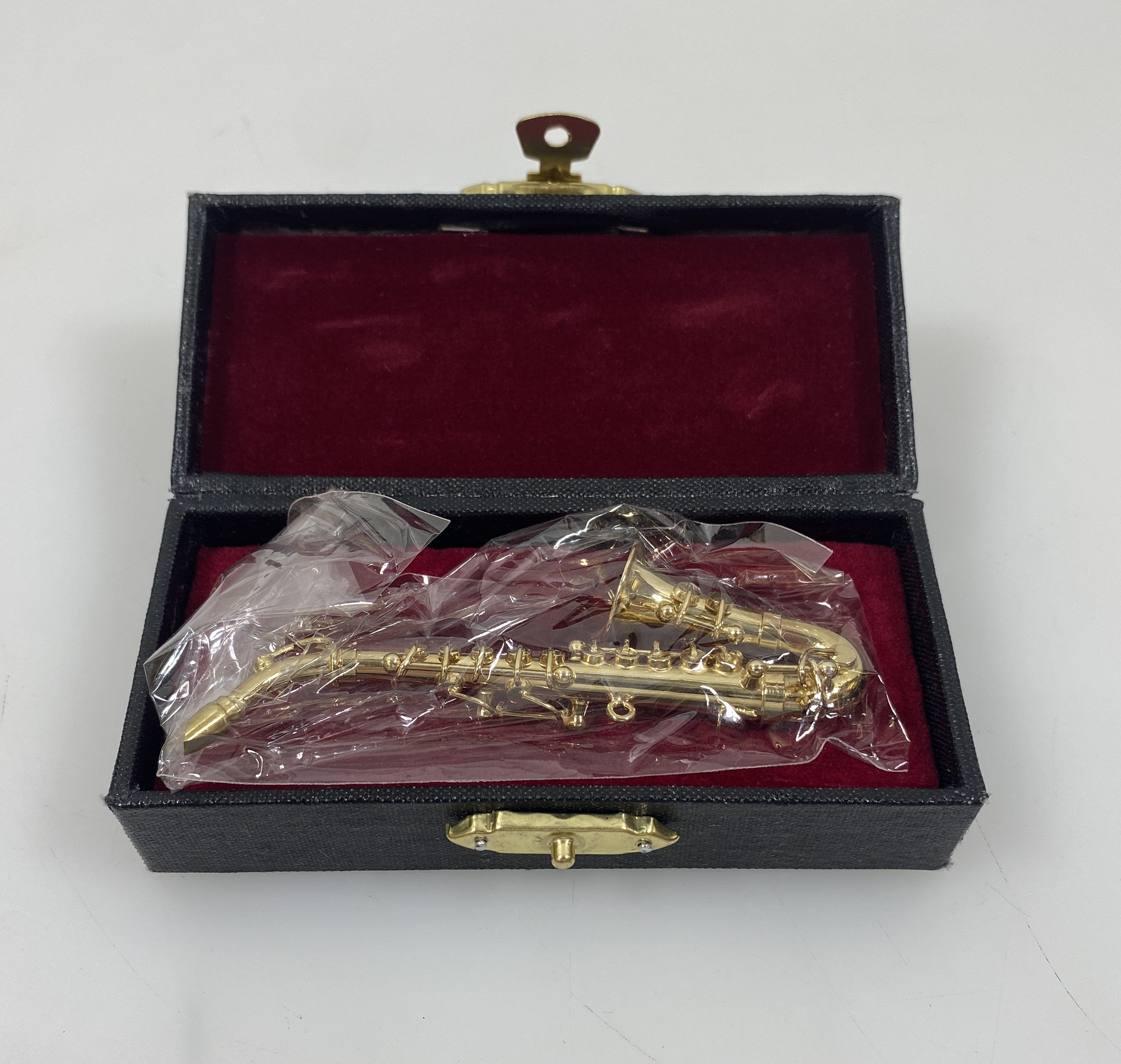 Miniature Gold Brass Alto Saxophone With Case