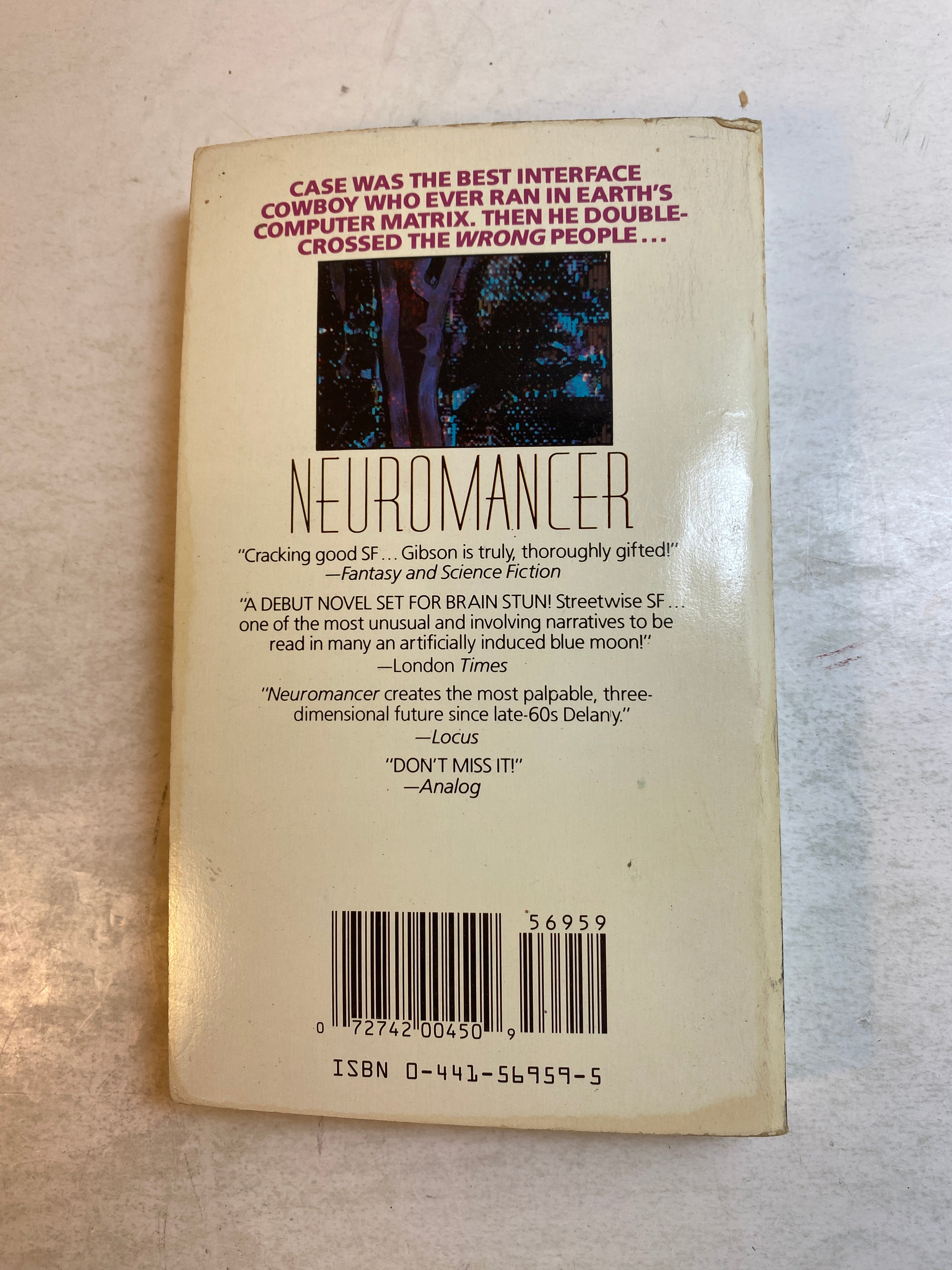 Neuromancer William Gibson paperback 1984