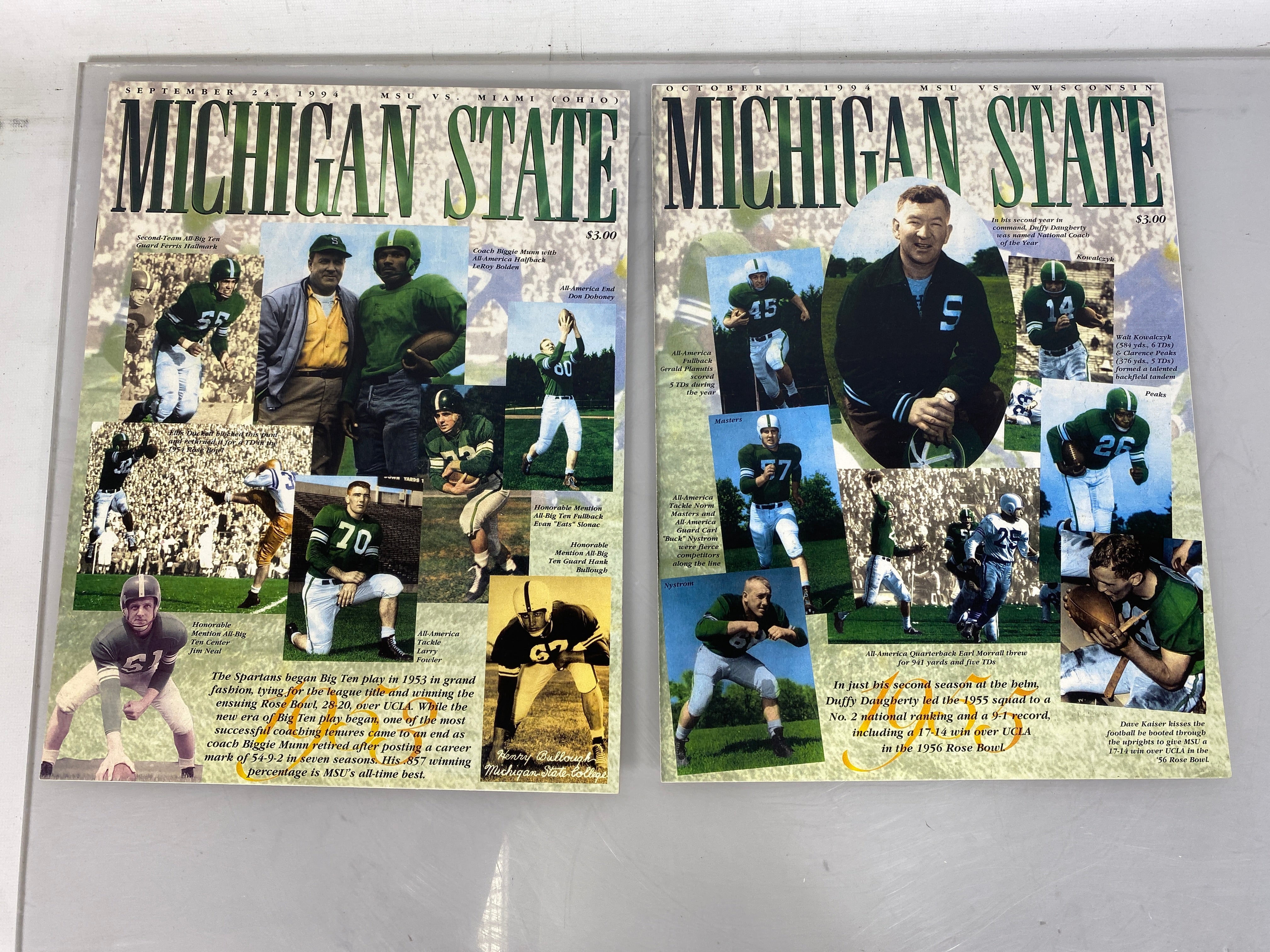 Michigan State 100 Years of Spartan Football Museum Exhibit 1996 Lot 2