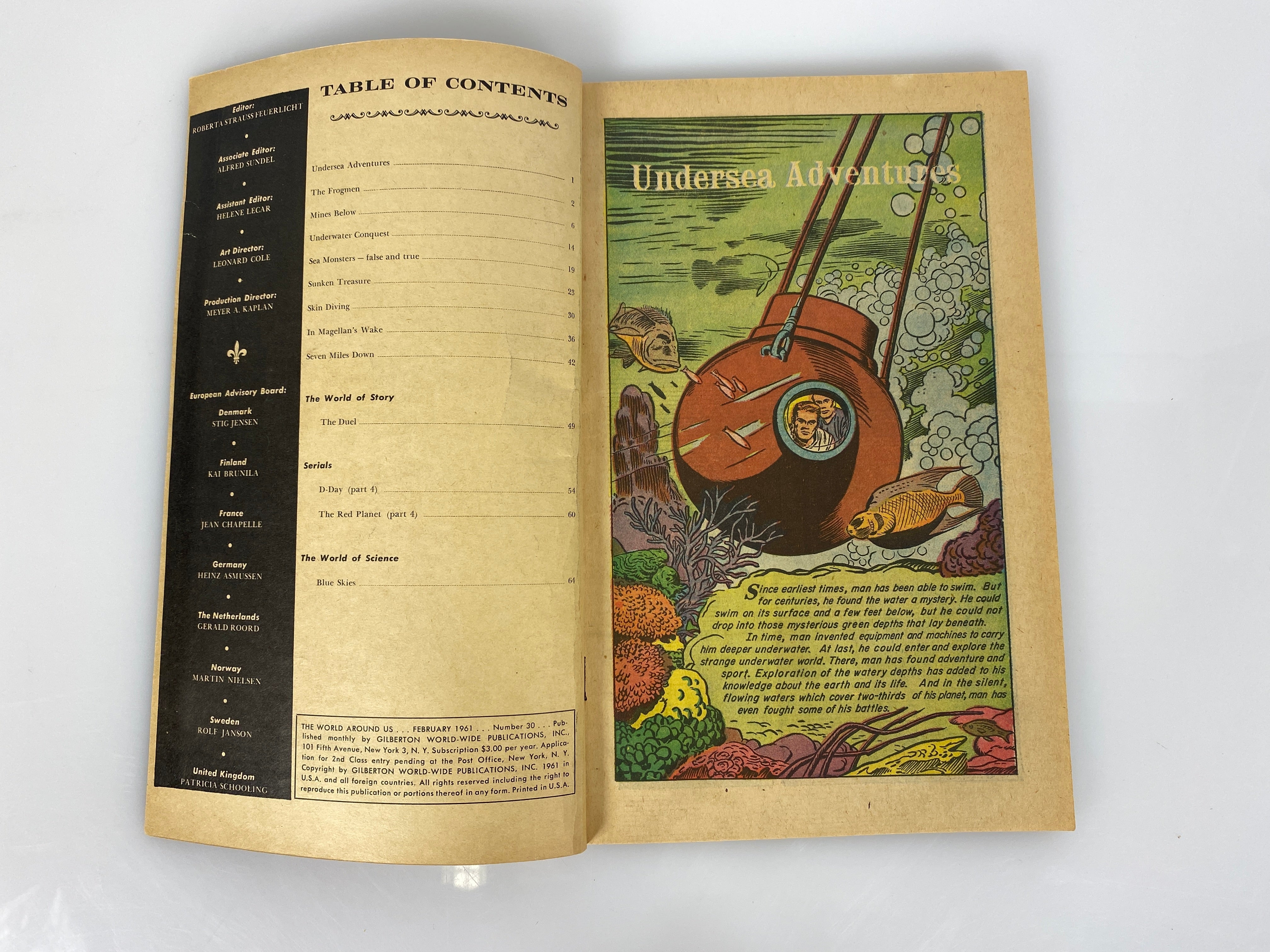 World Around Us: Undersea Adventures Number 30 1961 Classics Illustrated