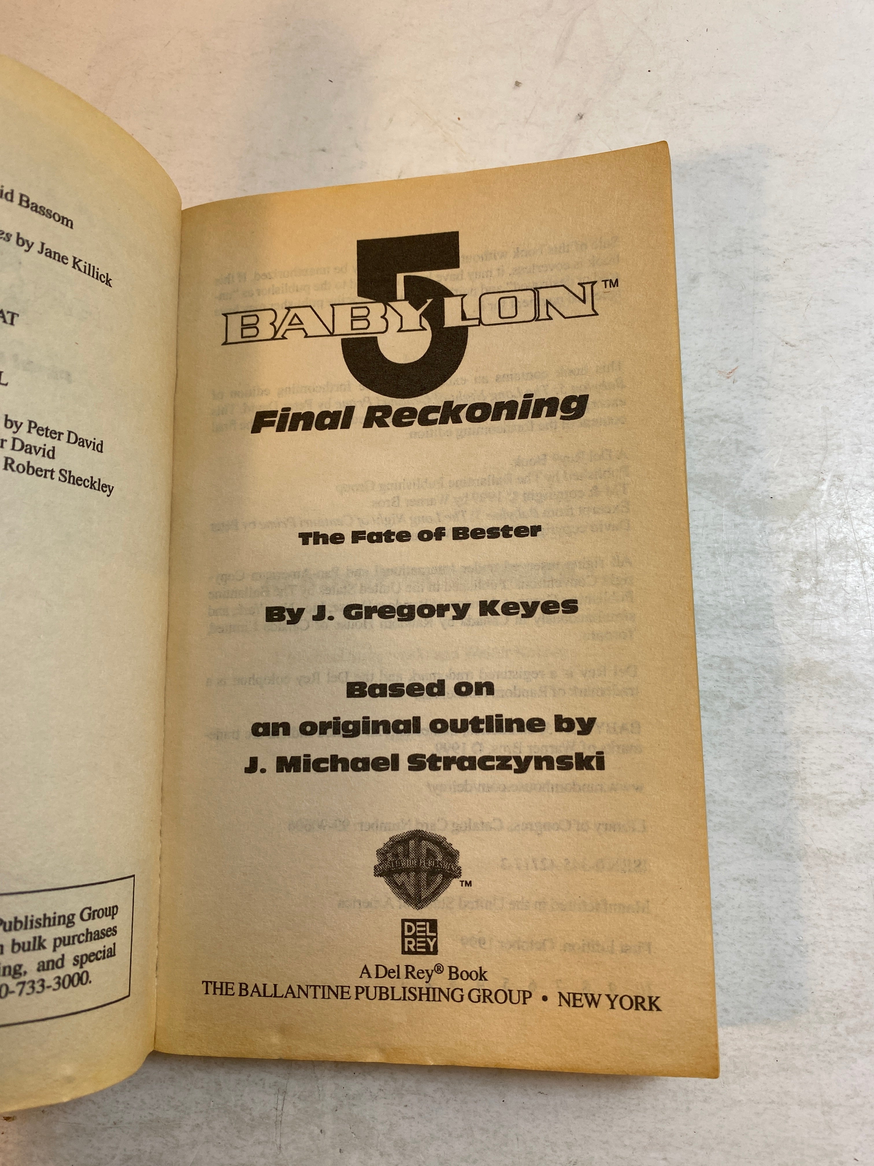Babylon 5 Final Reckoning paperback 1999