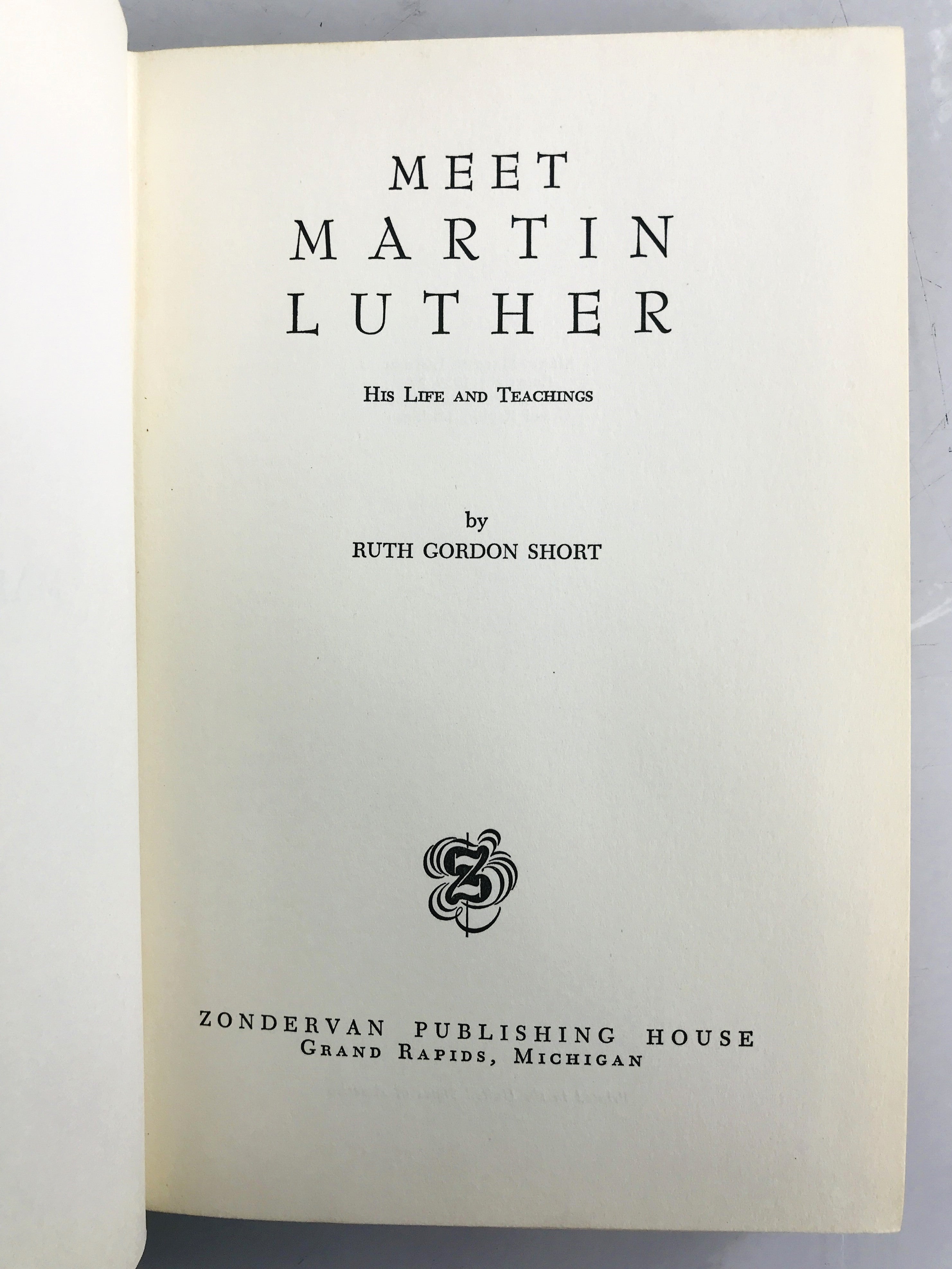 Meet Martin Luther by Ruth Gordon Short 1959 HC DJ