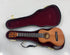 Miniature Brown Ukulele With Case And Stand