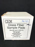 CEM Glass Fiber Round Sample Pads 11cm 100 Count Box