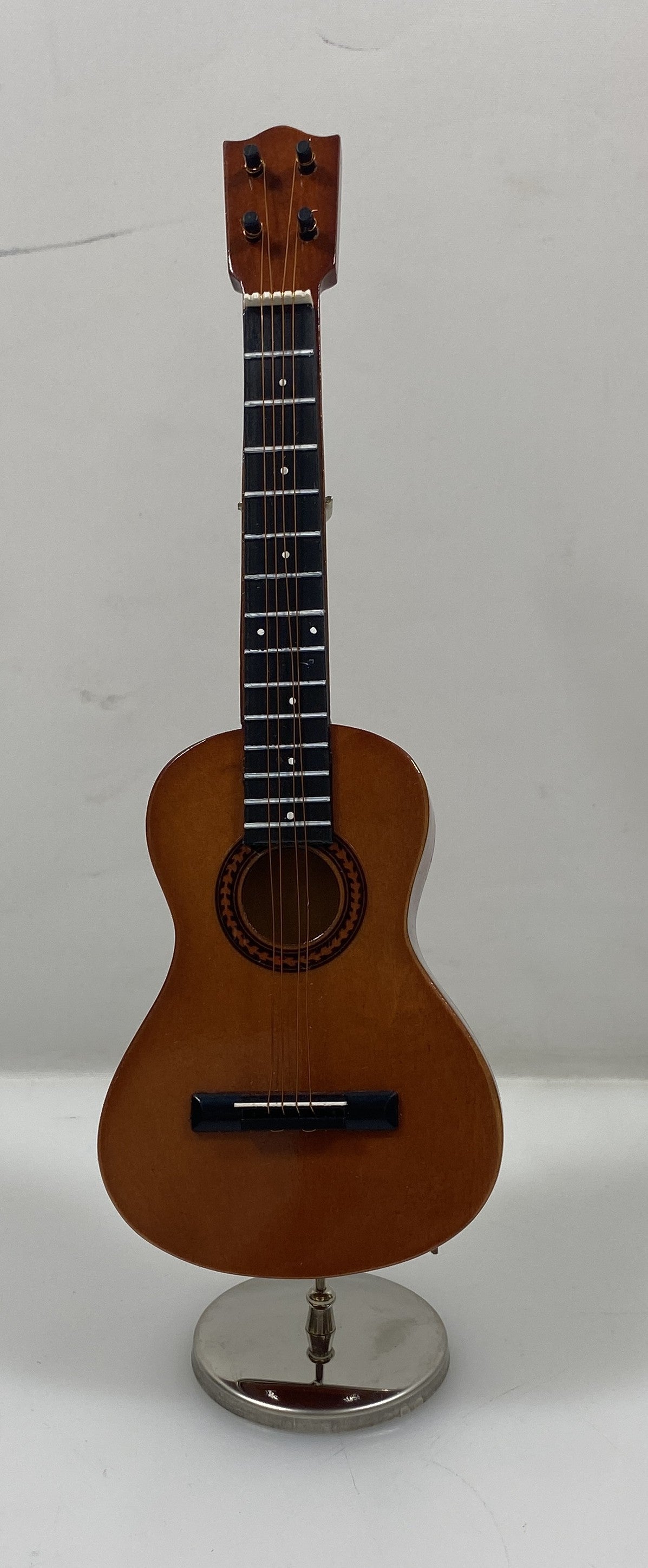 Miniature Brown Ukulele With Case And Stand