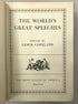 The World's Great Speeches by Lewis Copeland 1942 HC