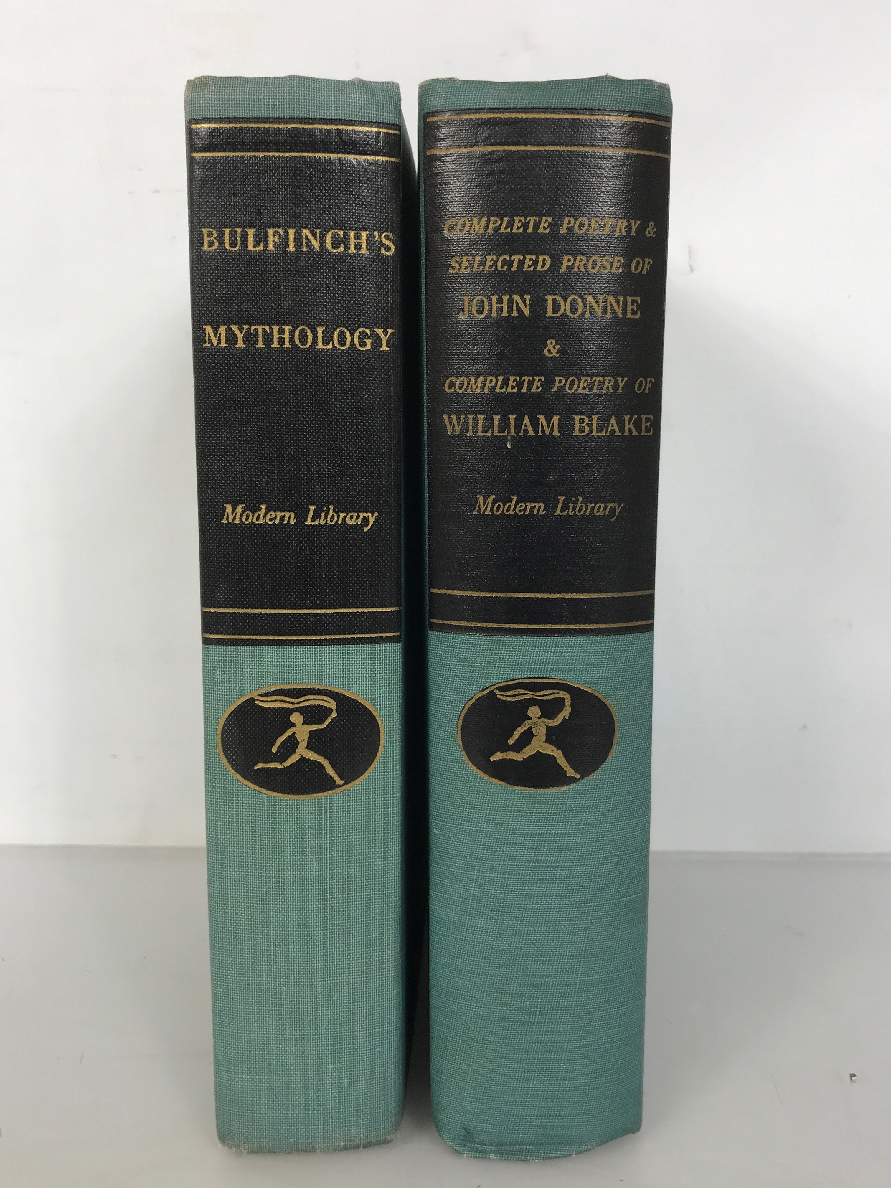 Lot of 2 Modern Library Classics: Bulfinch's Mythology and Poetry and Prose of John Donne and William Blake 1941 HC