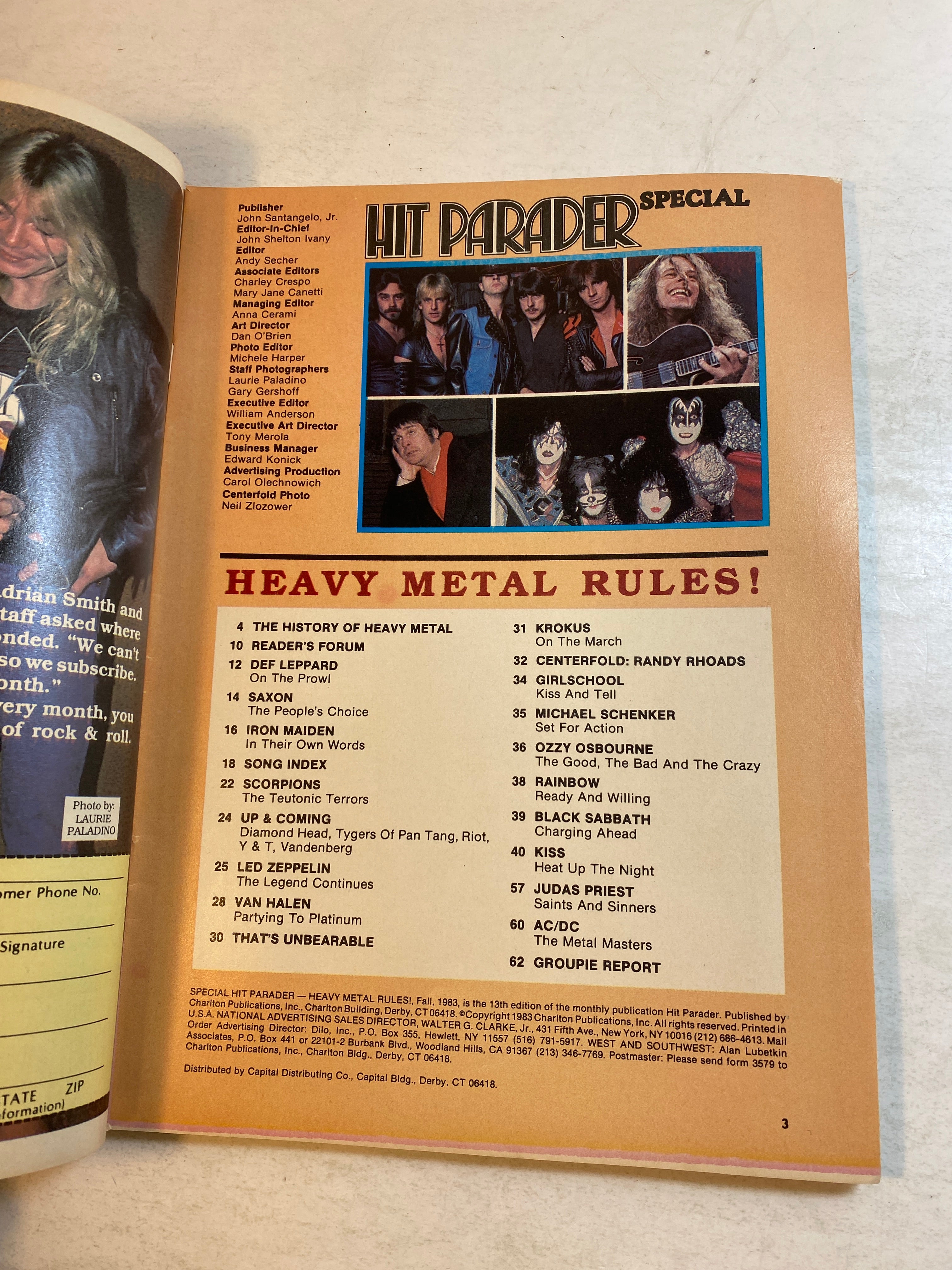 Hit Parader Magazine Fall 1983 Heavy Metal Special