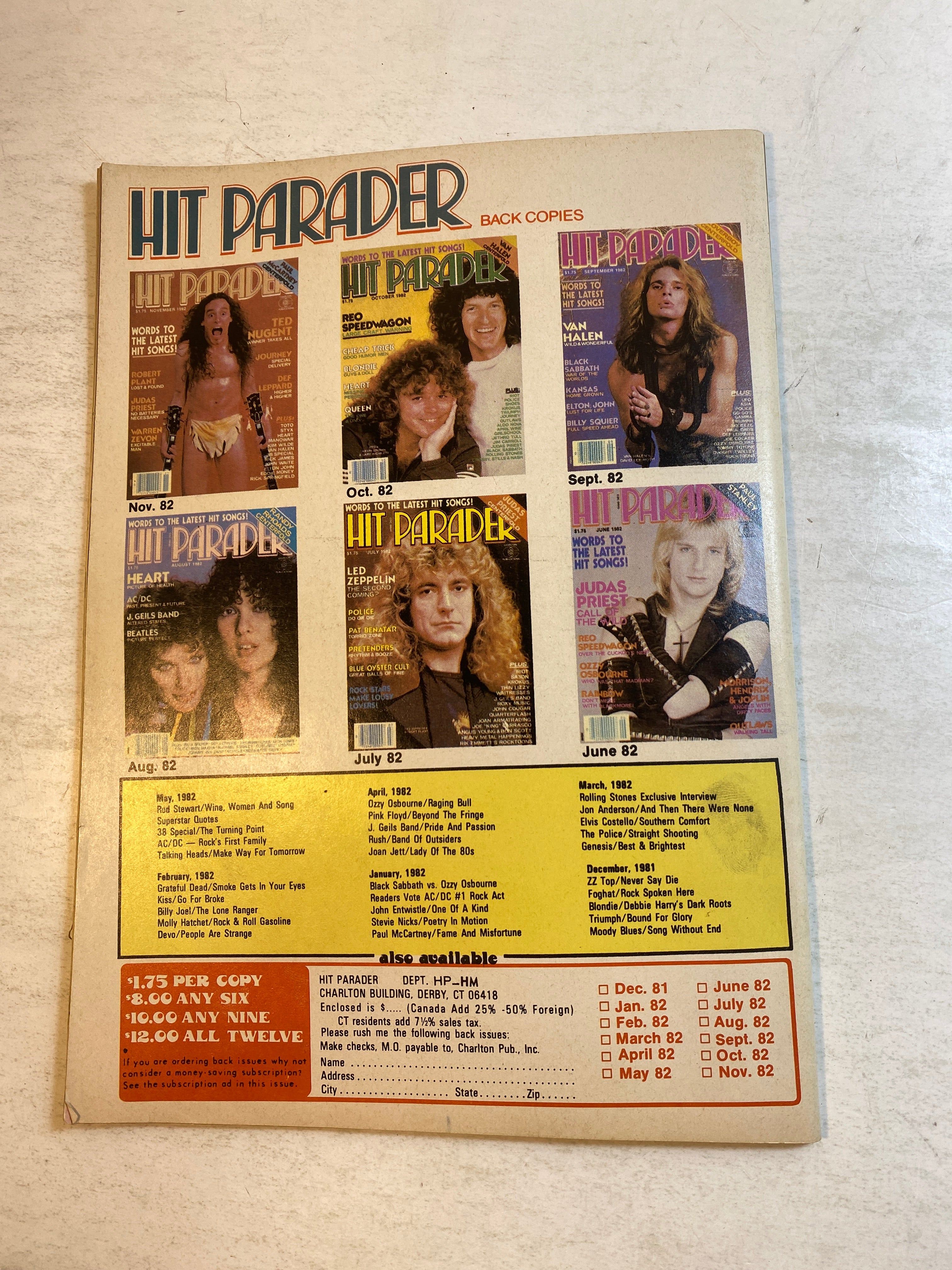 Hit Parader Magazine Fall 1983 Heavy Metal Special