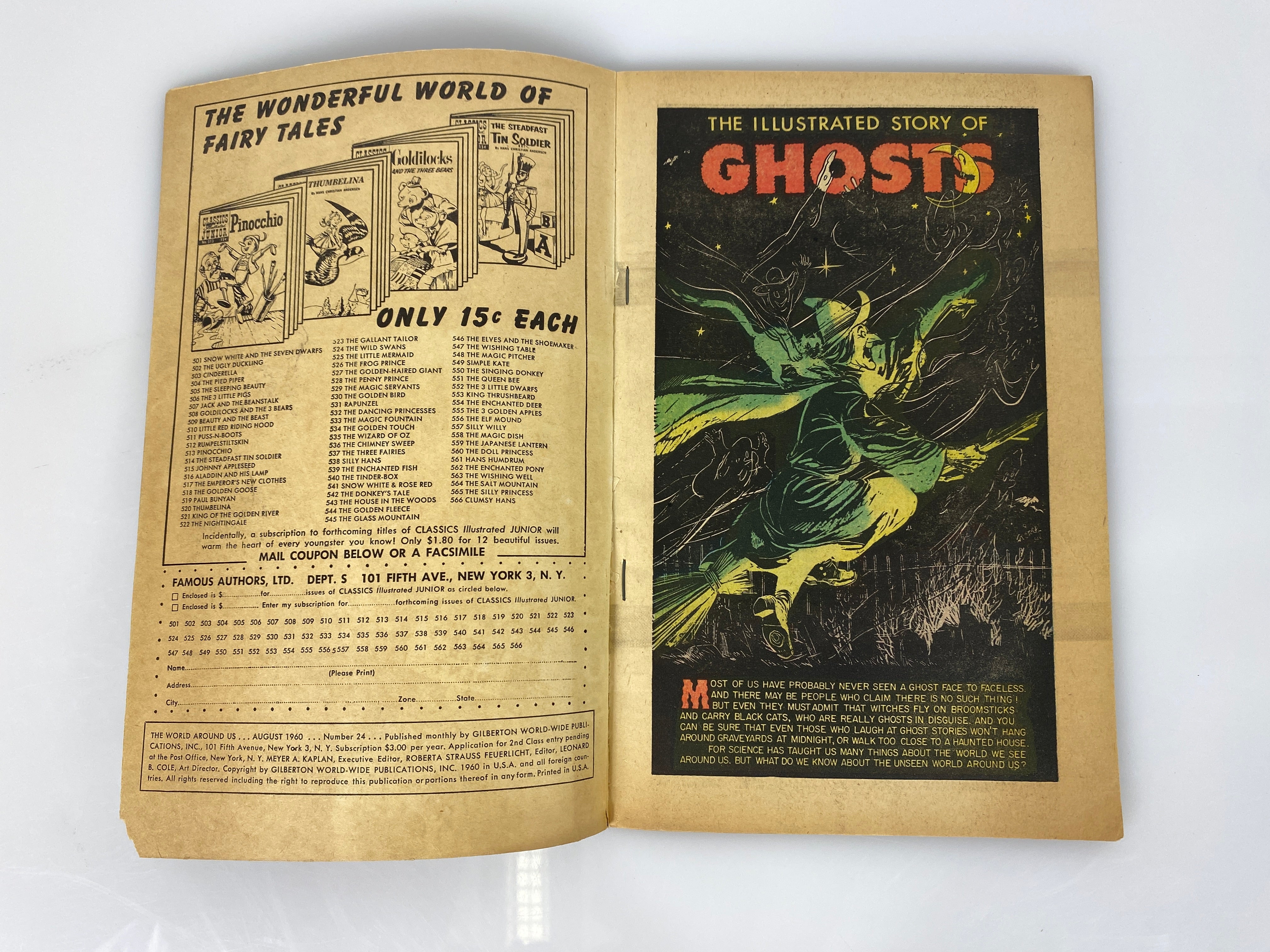 World Around Us: Ghosts Number 24 1960 Classics Illustrated Comic
