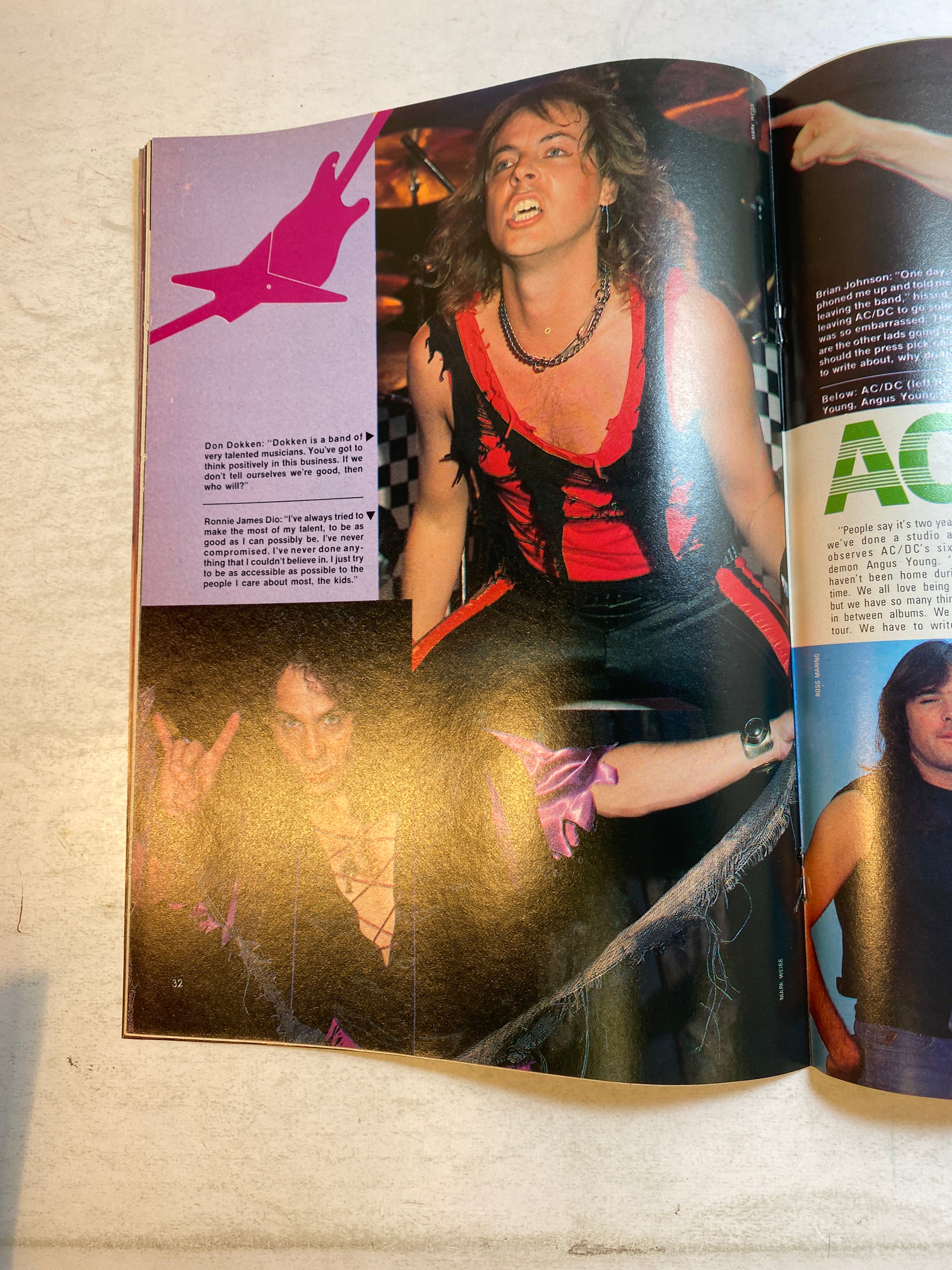 Hit Parader Heavy Metal Hot Shots March 1986 WASP AC/DC Motley Crue