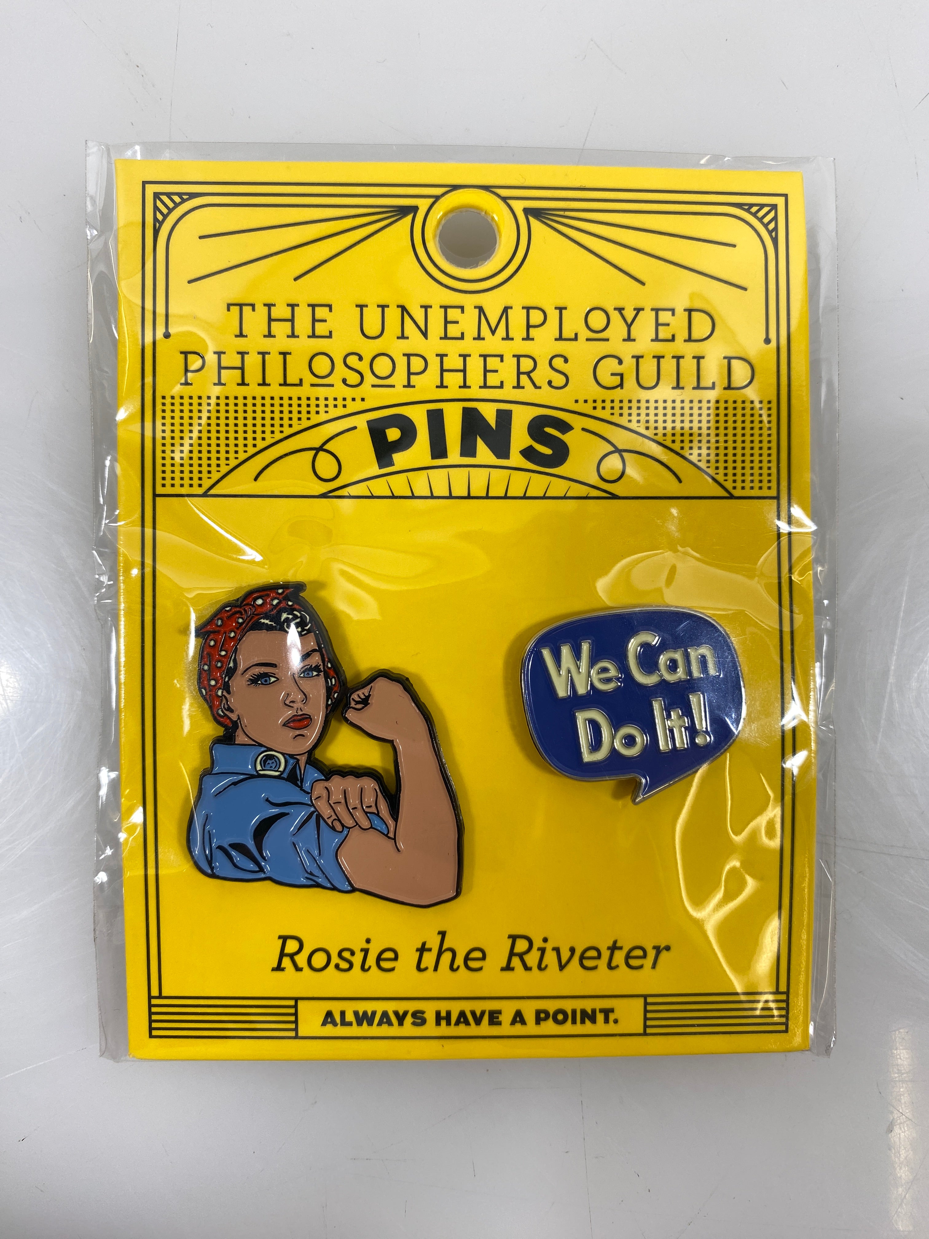 The Unemployed Philosophers Guild Rosie the Riveter Pins